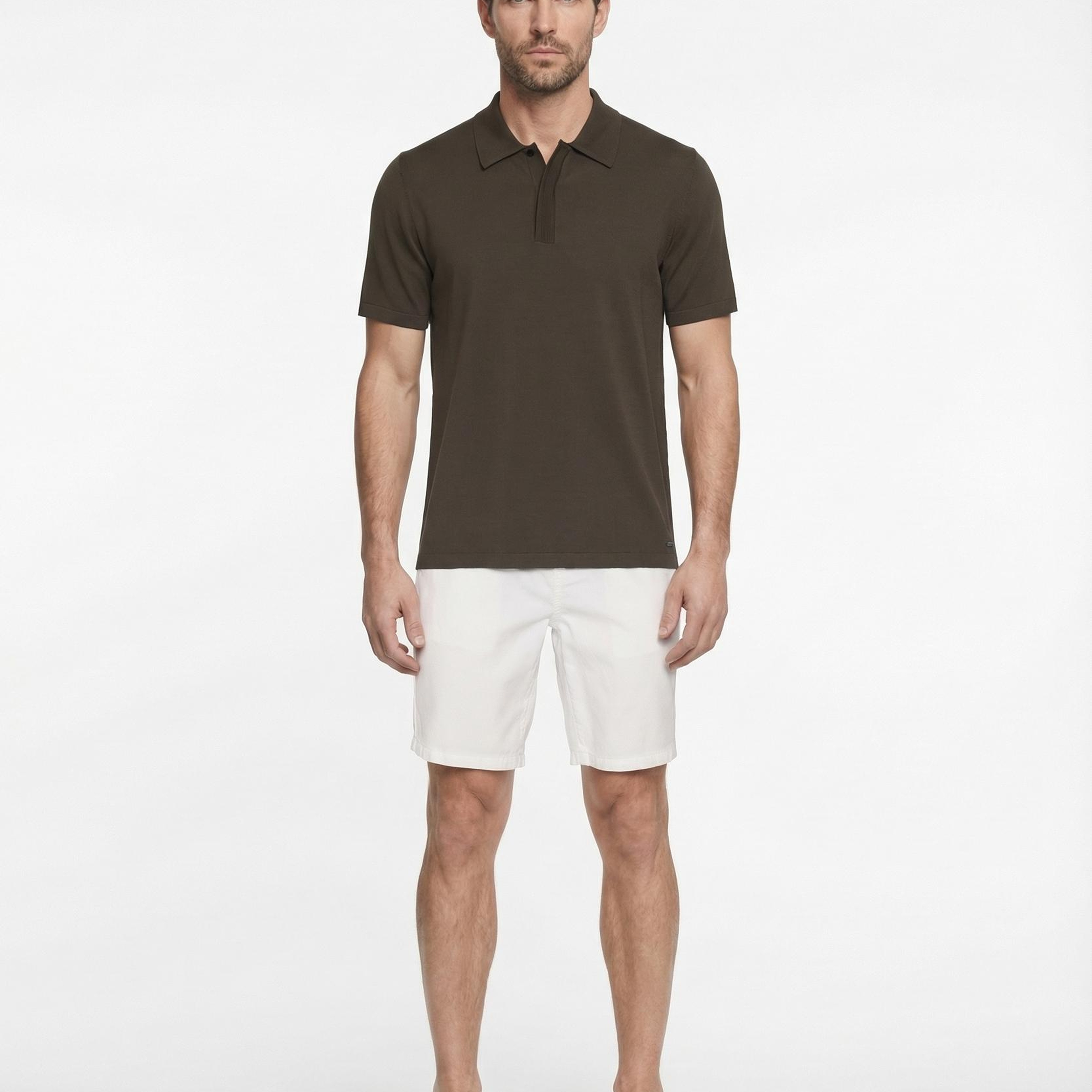 YARGICI Regular Polo Yaka Kısa Kol Kazak