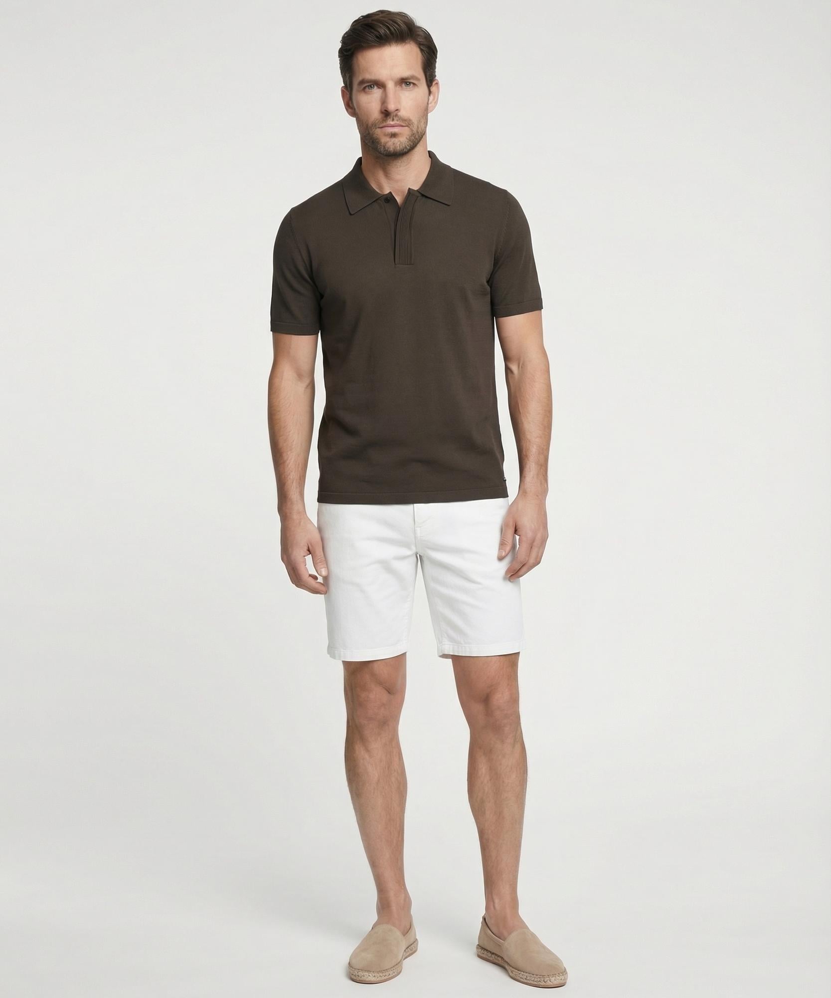 YARGICI Regular Polo Yaka Kısa Kol Kazak