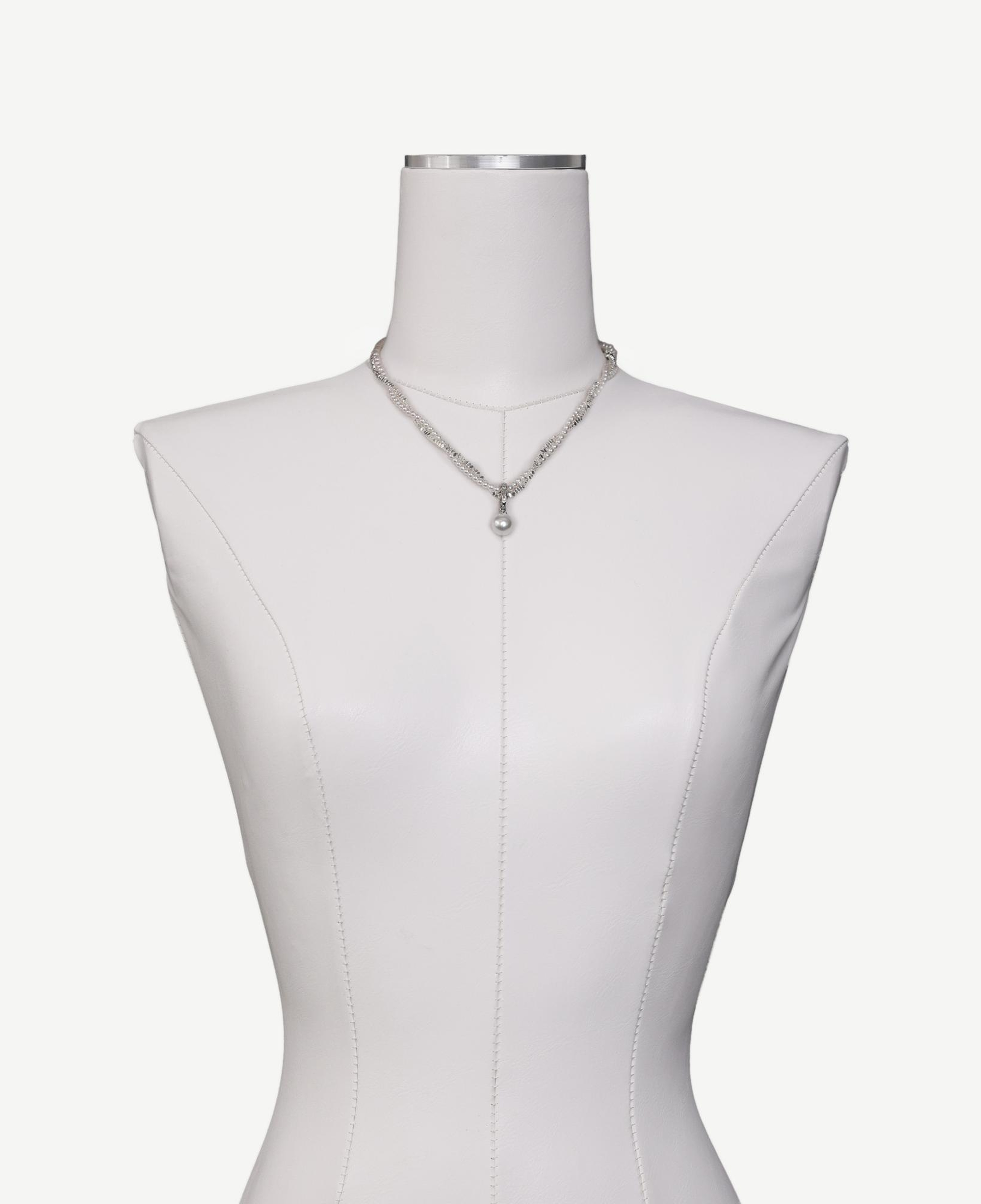 YARGICI Cam Taş Detaylı Hematit Kolye