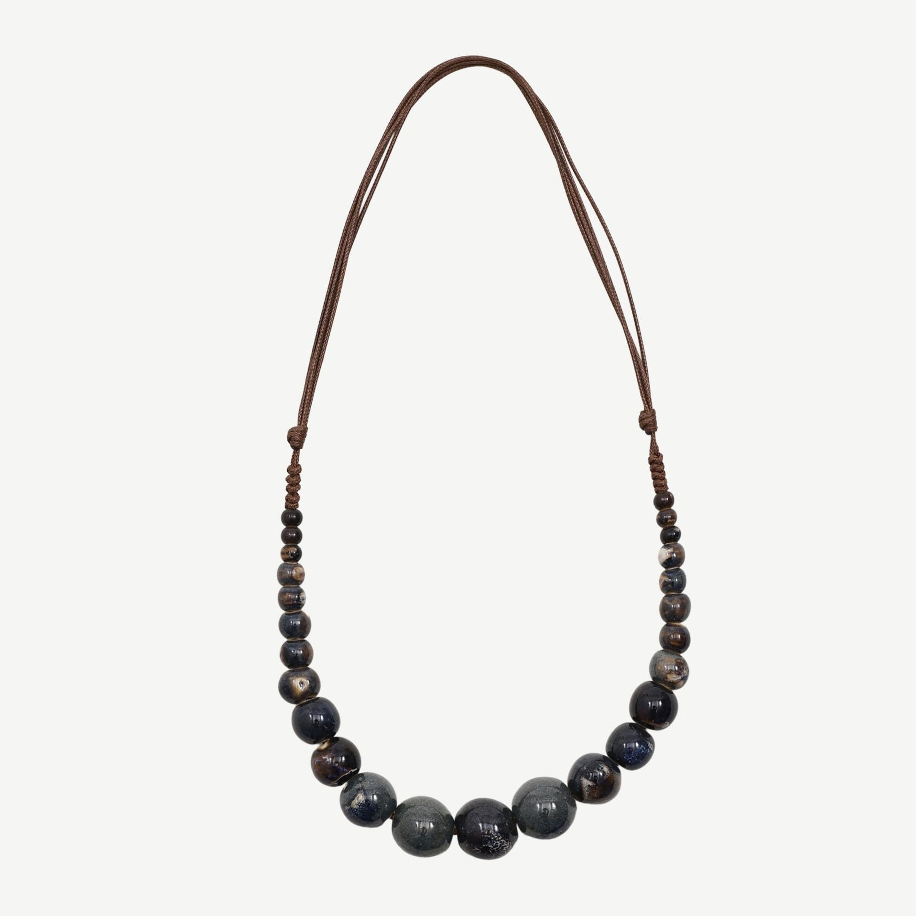 YARGICI Seramik Boncuklu İp Kolye