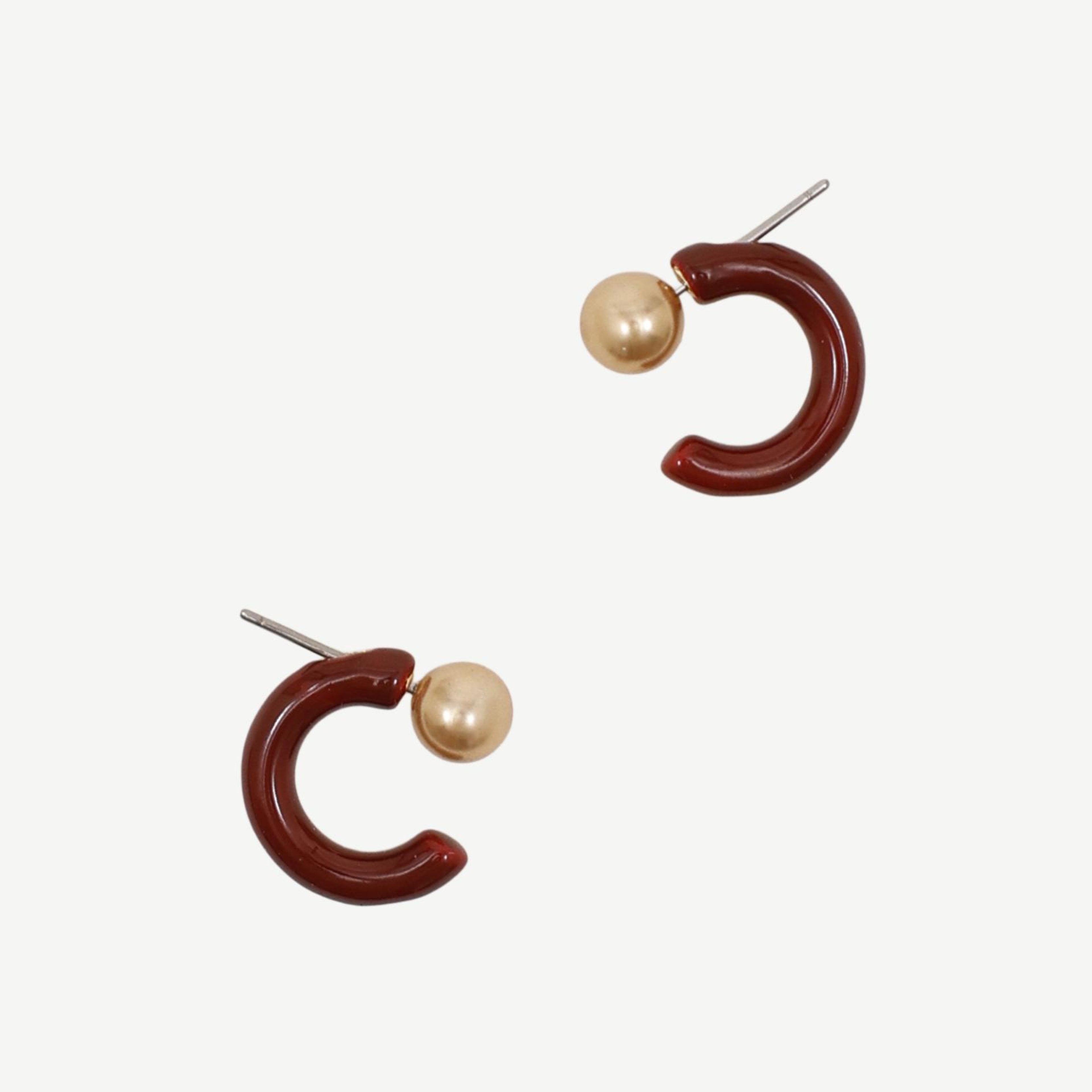 YARGICI Akrilik İnci Detaylı Minimal Küpe