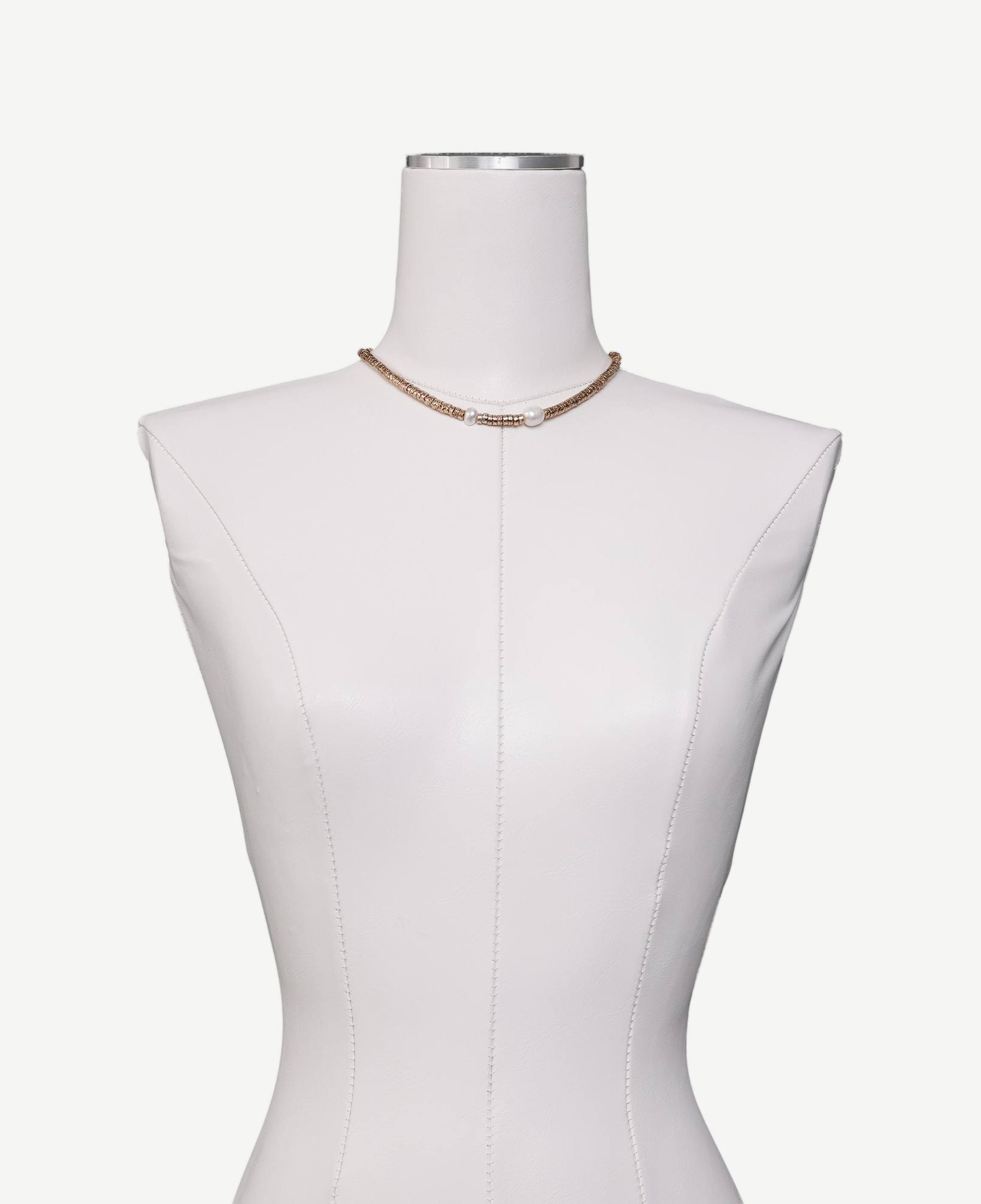 YARGICI Volkanik Taş Ve İnci Detaylı Kolye