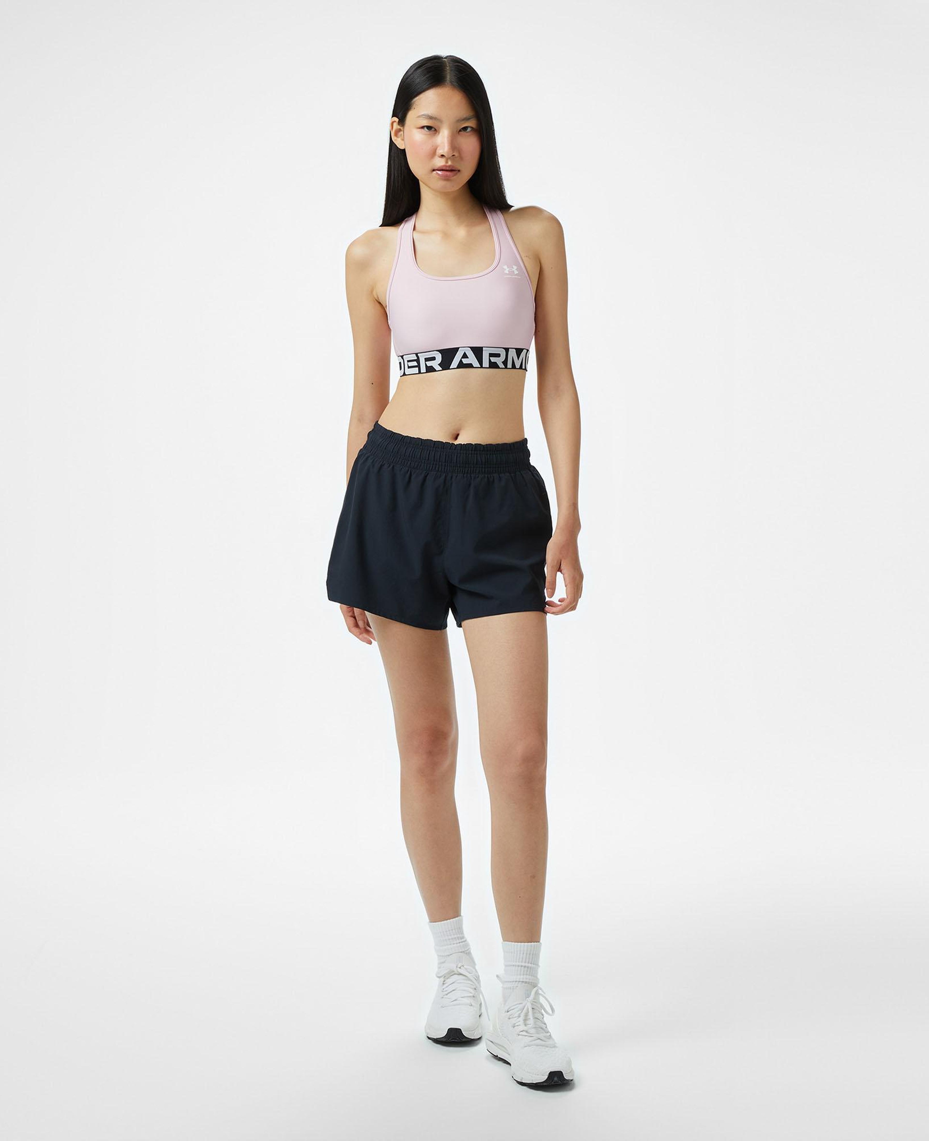 Under Armour Hg Mid nded Kadın Pembe Antrenman Bra