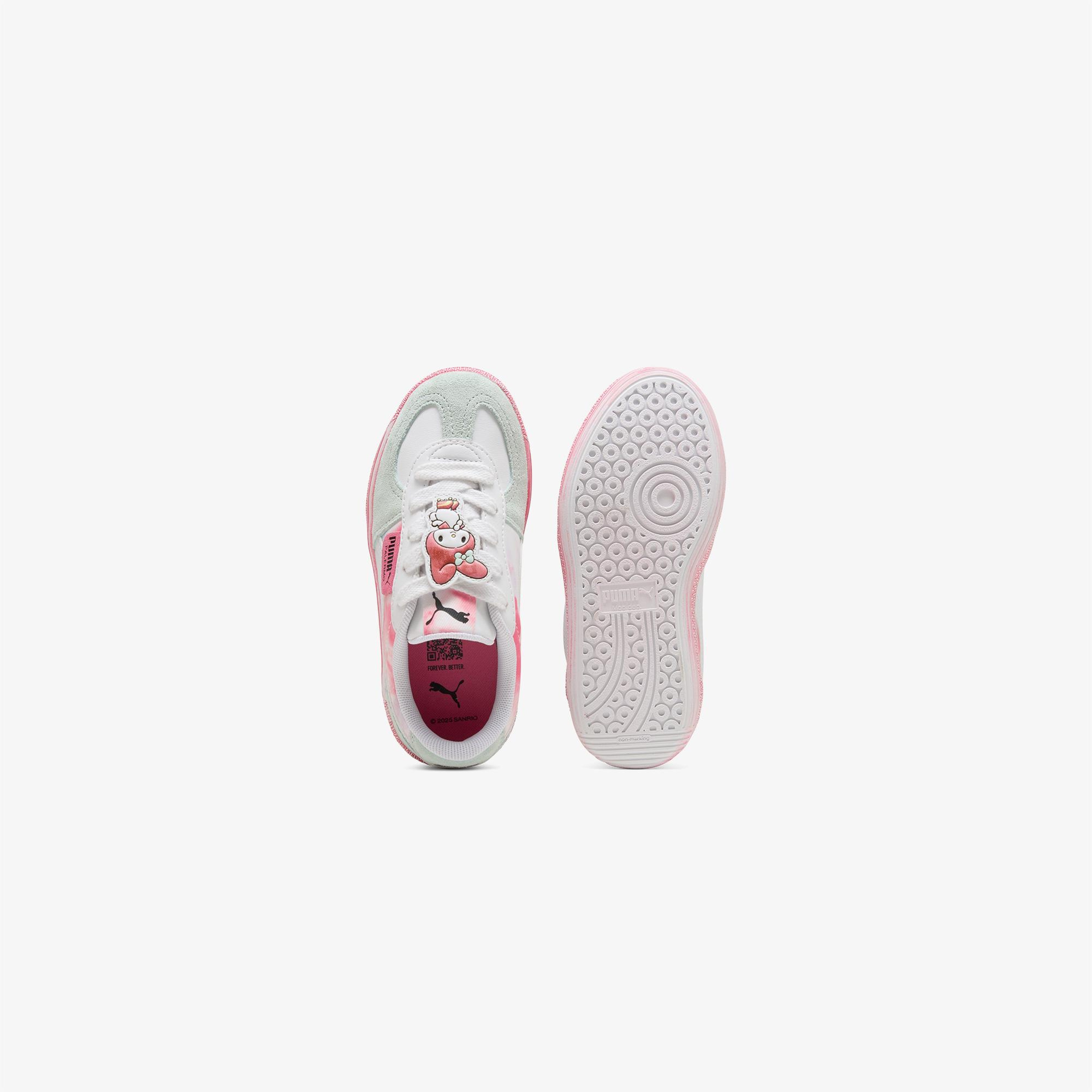 Puma Palermo Hello Kitty & Friends Çocuk Yeşil/Pembe/Beyaz Spor Ayakkabı