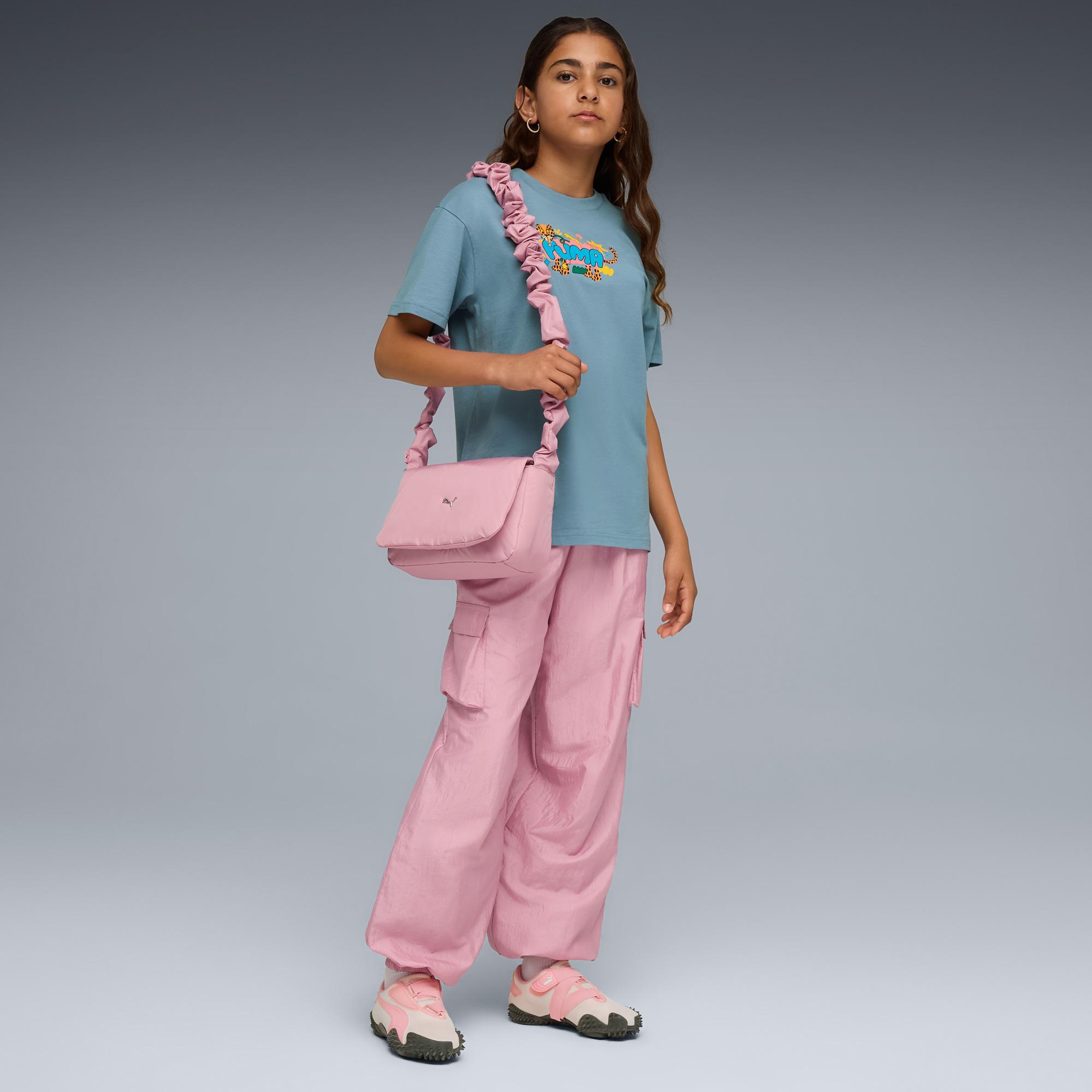 Puma Graphic Leopard Çocuk Mavi T-Shirt