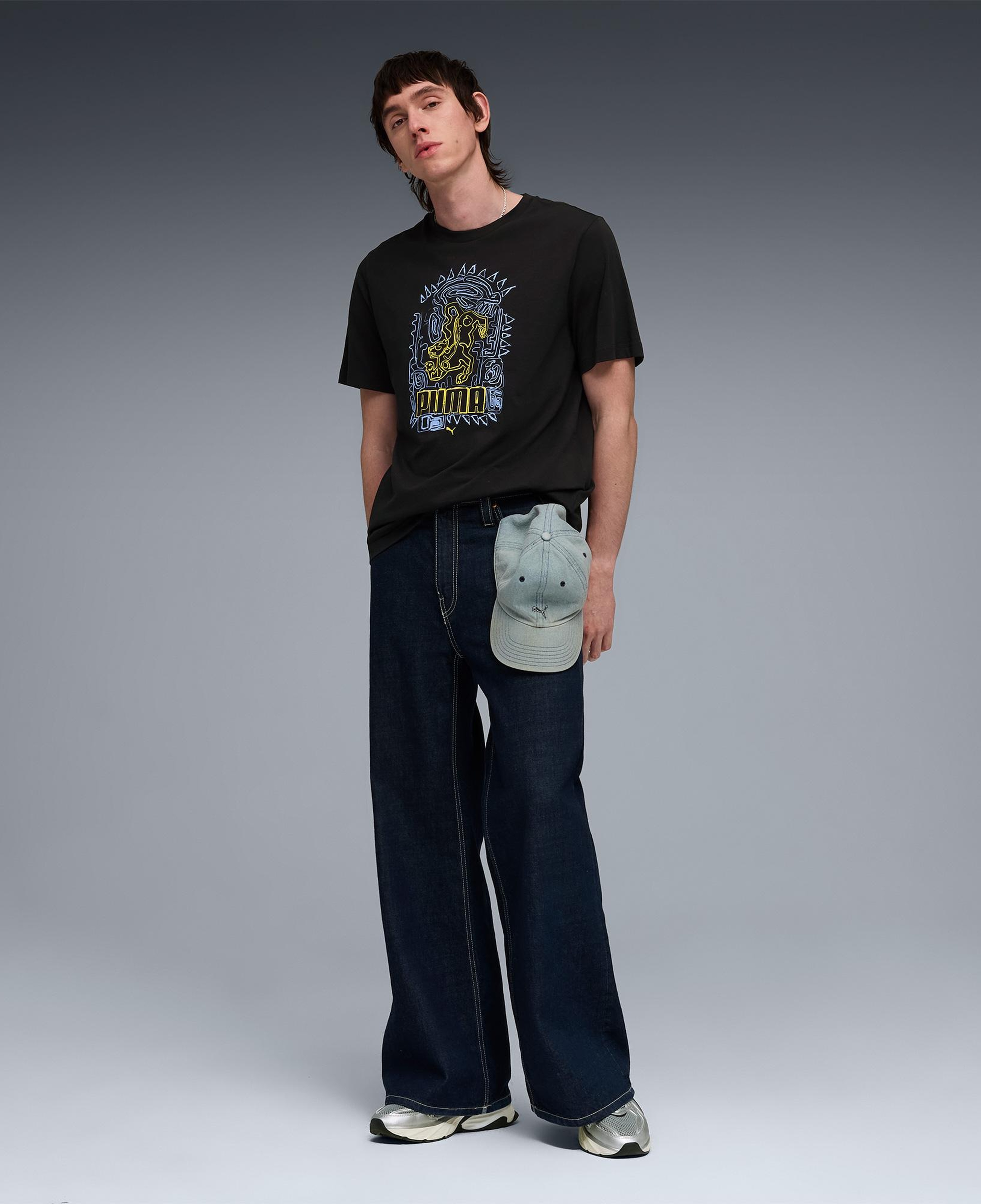 Puma Graphic  Erkek Siyah T-Shirt