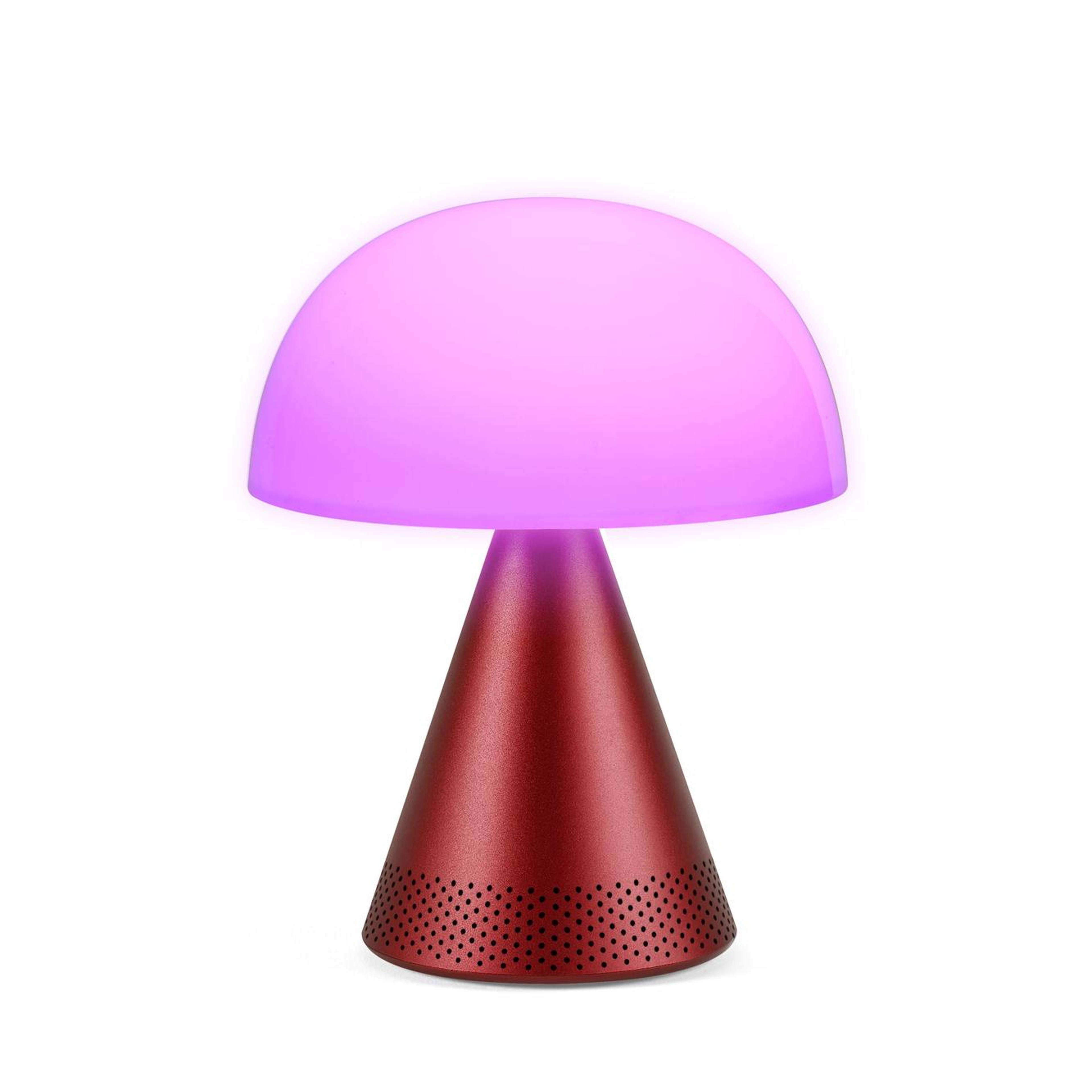 Lexon Mina L Led Lamba ve  Bluetooth Hoparlör Koyu Kırmızı