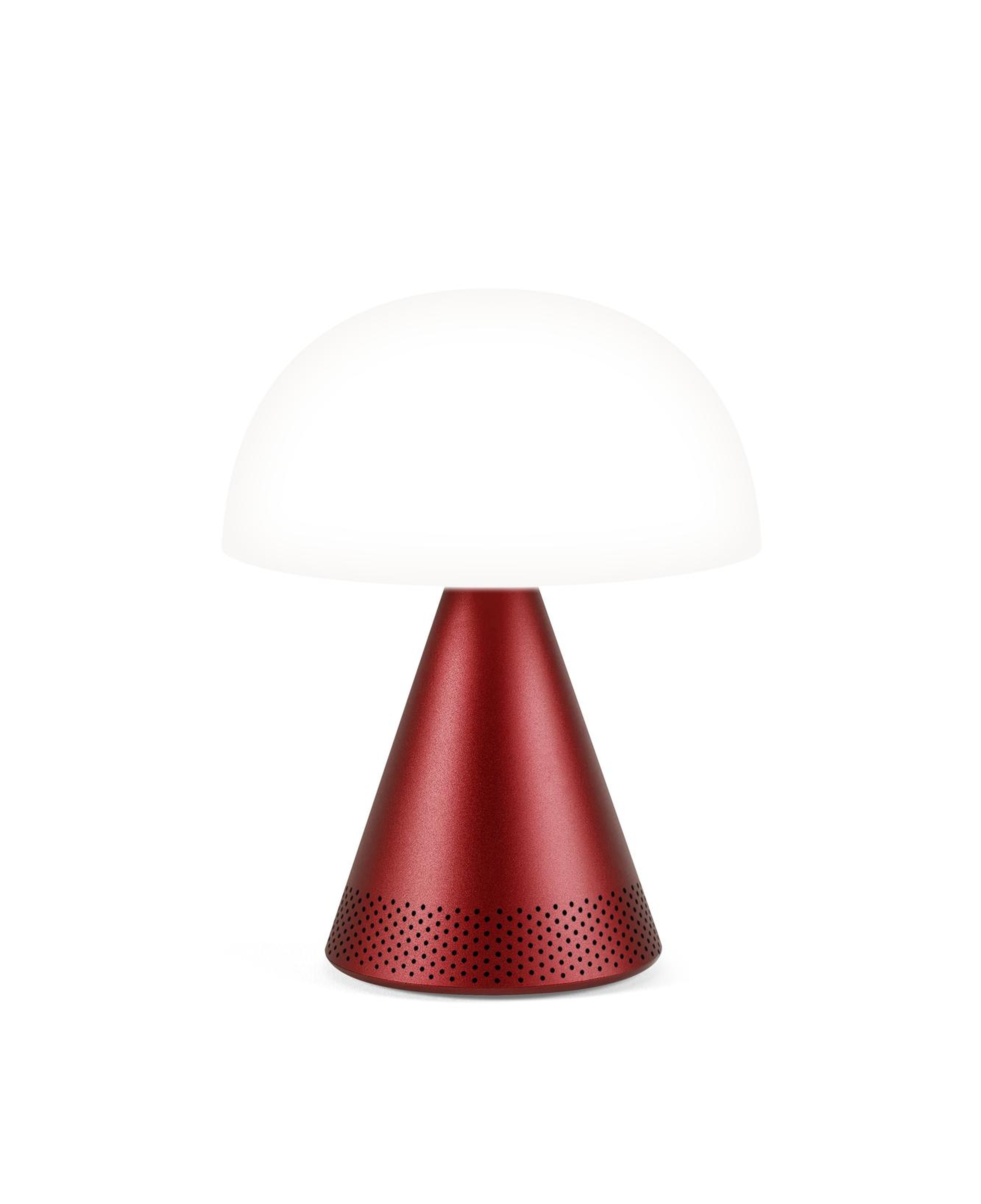 Lexon Mina L Led Lamba ve  Bluetooth Hoparlör Koyu Kırmızı