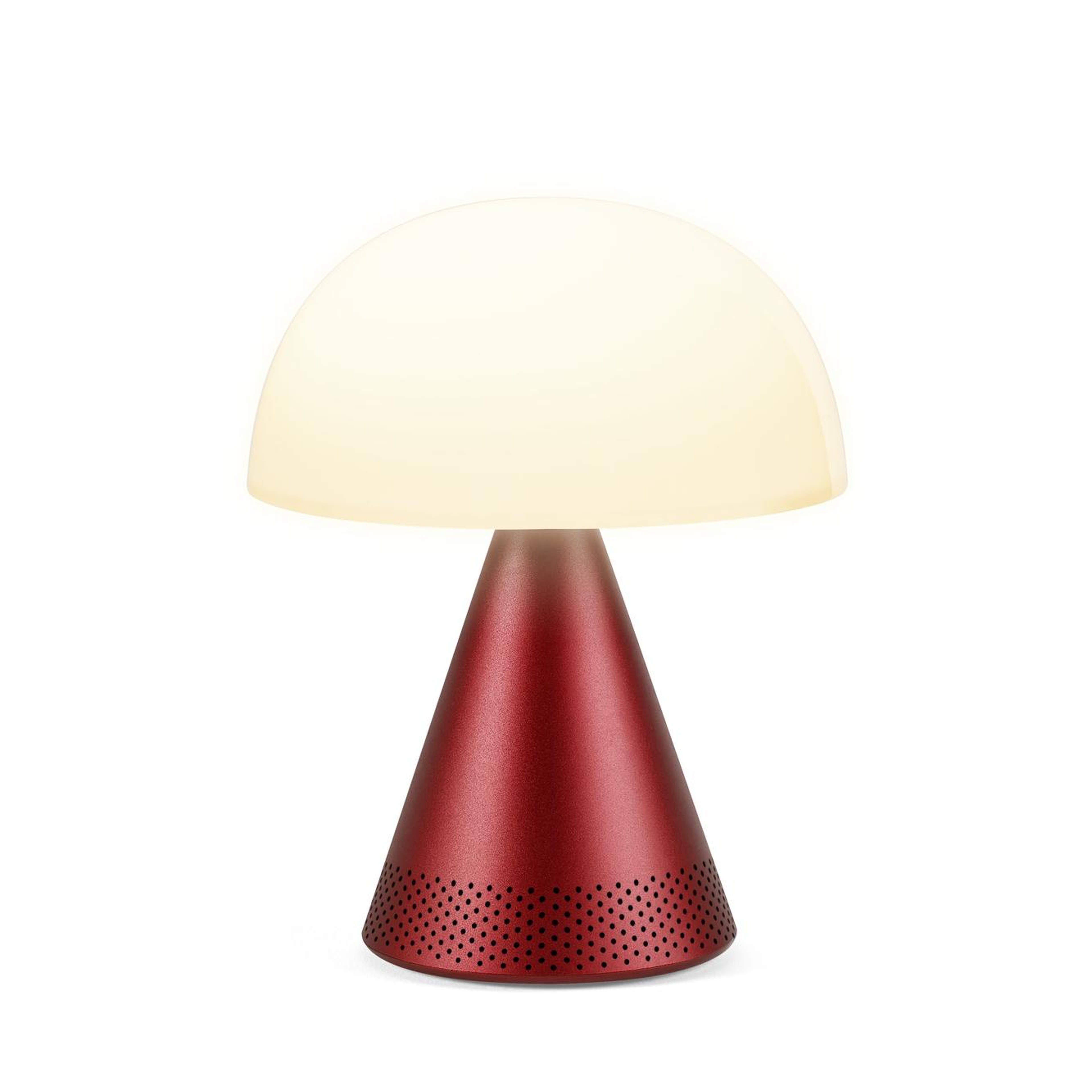 Lexon Mina L Led Lamba ve  Bluetooth Hoparlör Koyu Kırmızı