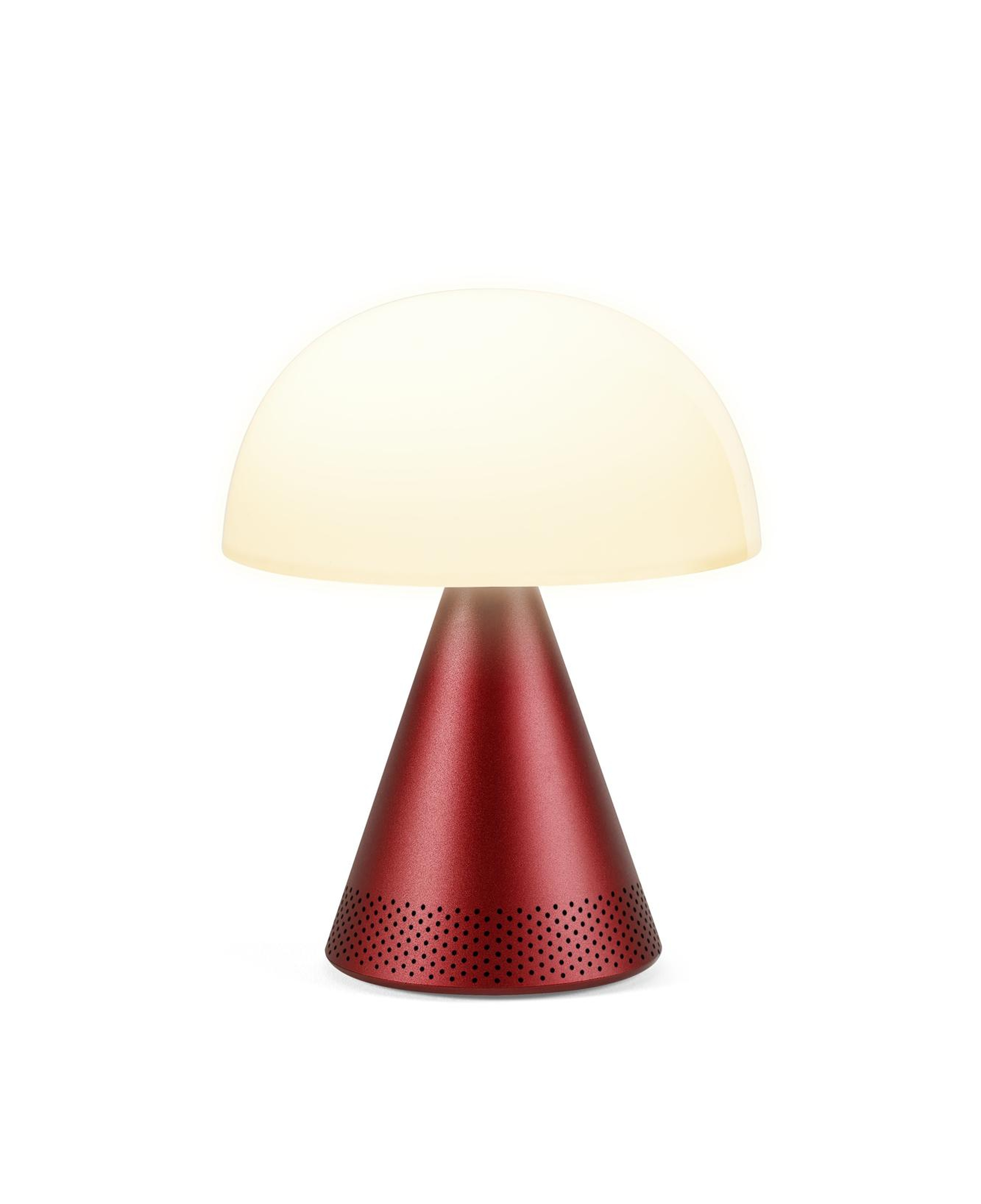 Lexon Mina L Led Lamba ve  Bluetooth Hoparlör Koyu Kırmızı
