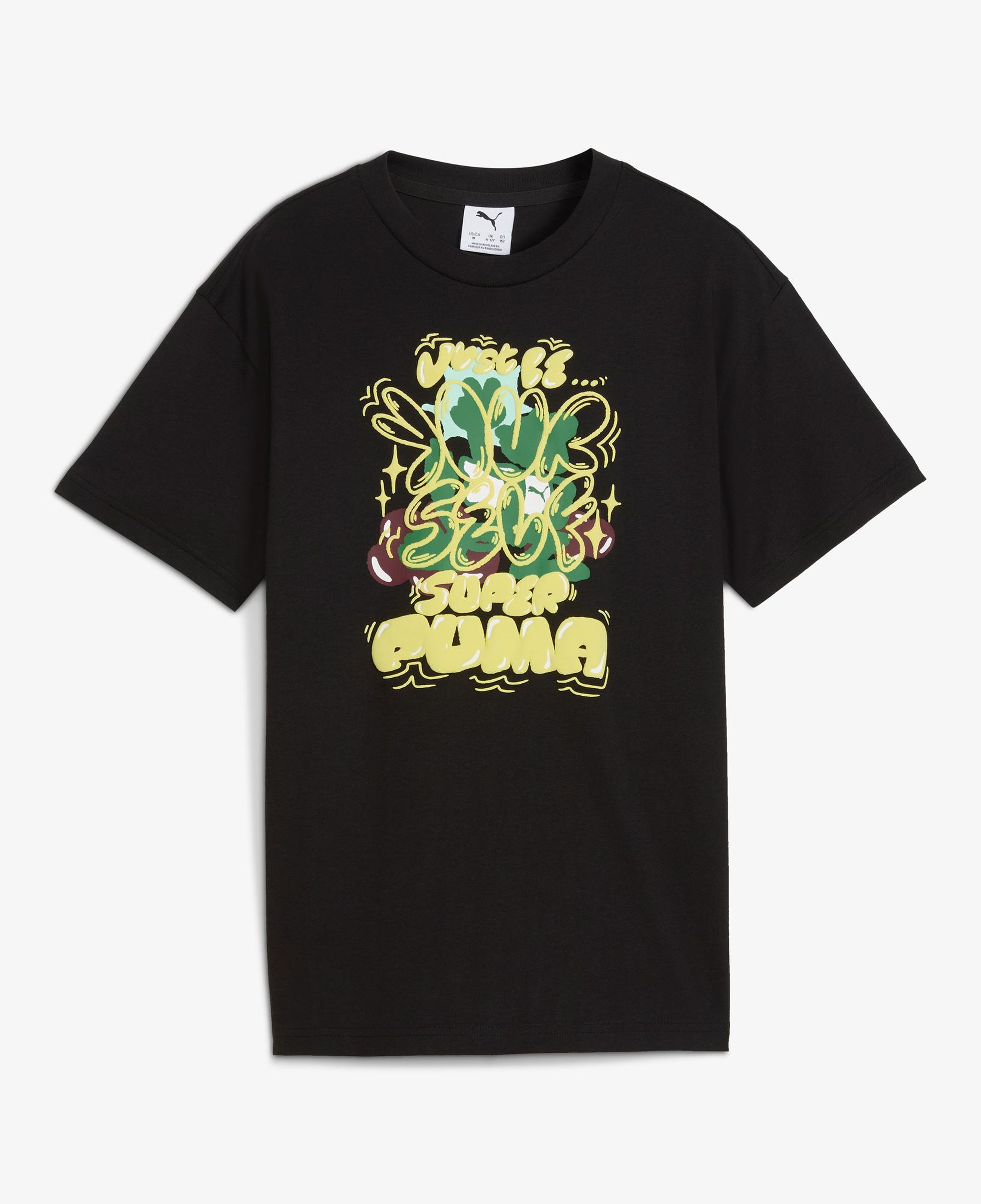 Puma Graphic Super Çocuk Siyah T-Shirt