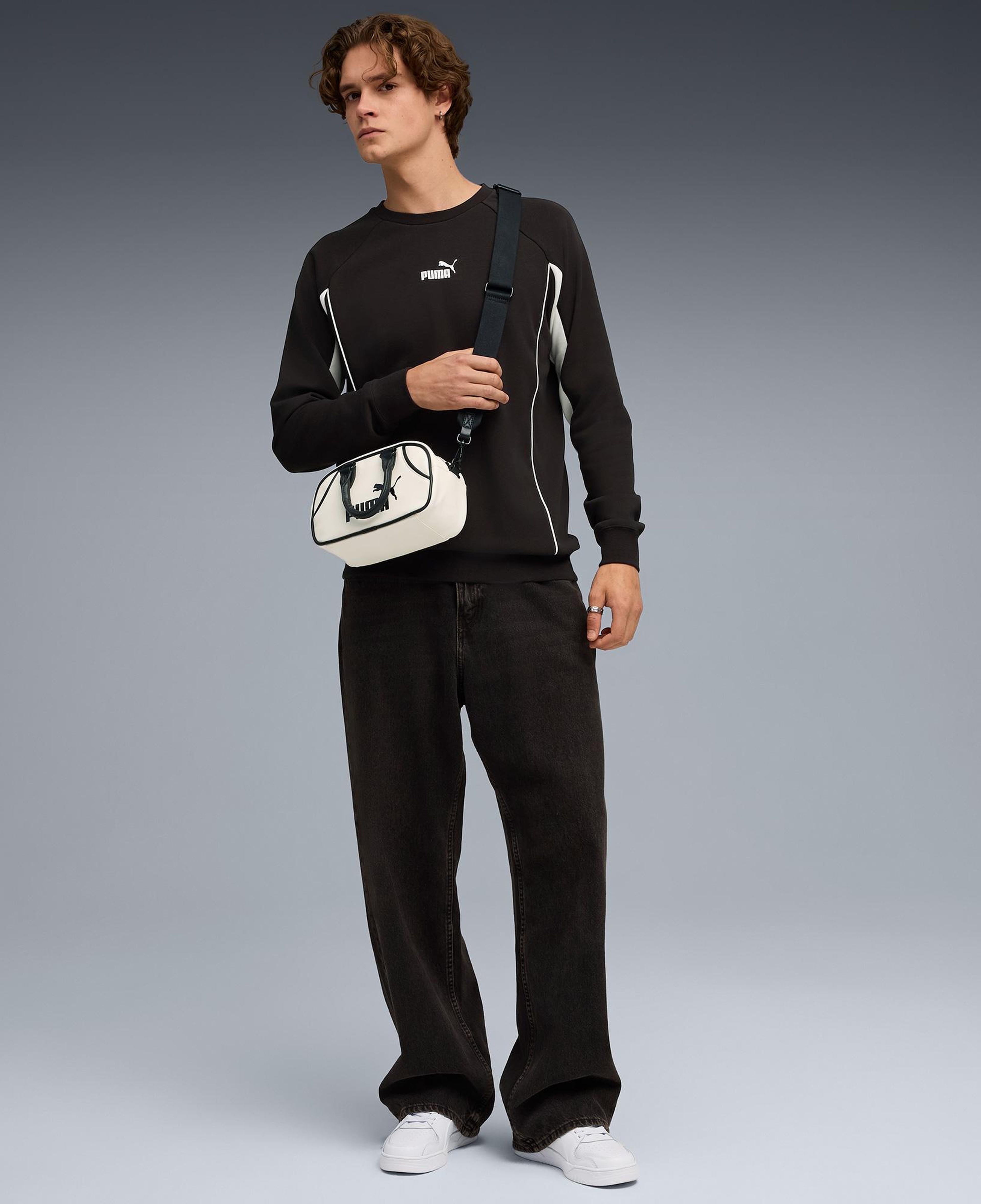 Puma Sport Crew Erkek Siyah Sweatshirt