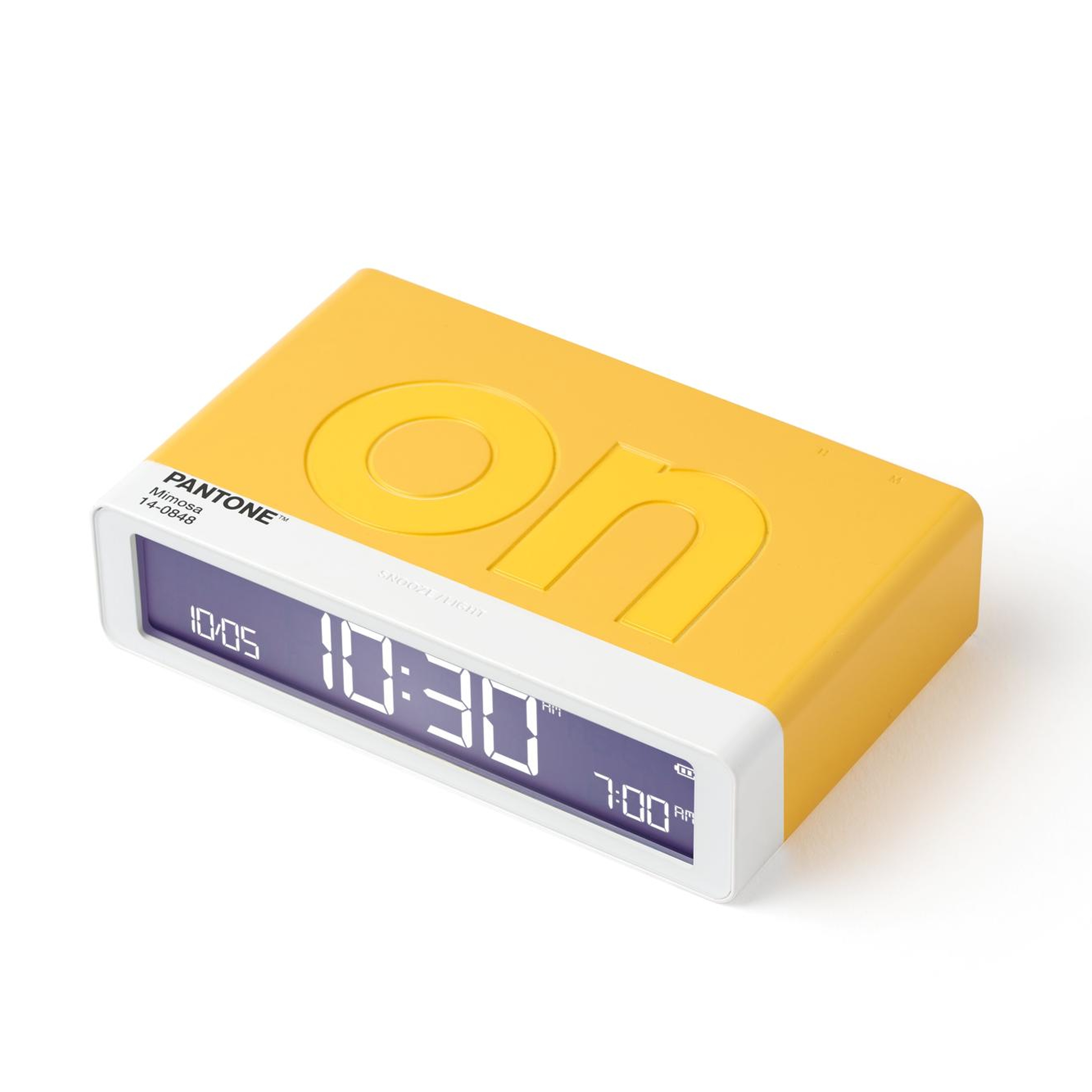 Lexon x Pantone Flip Klasik Şarj Edilebilir Alarm Saat Sarı
