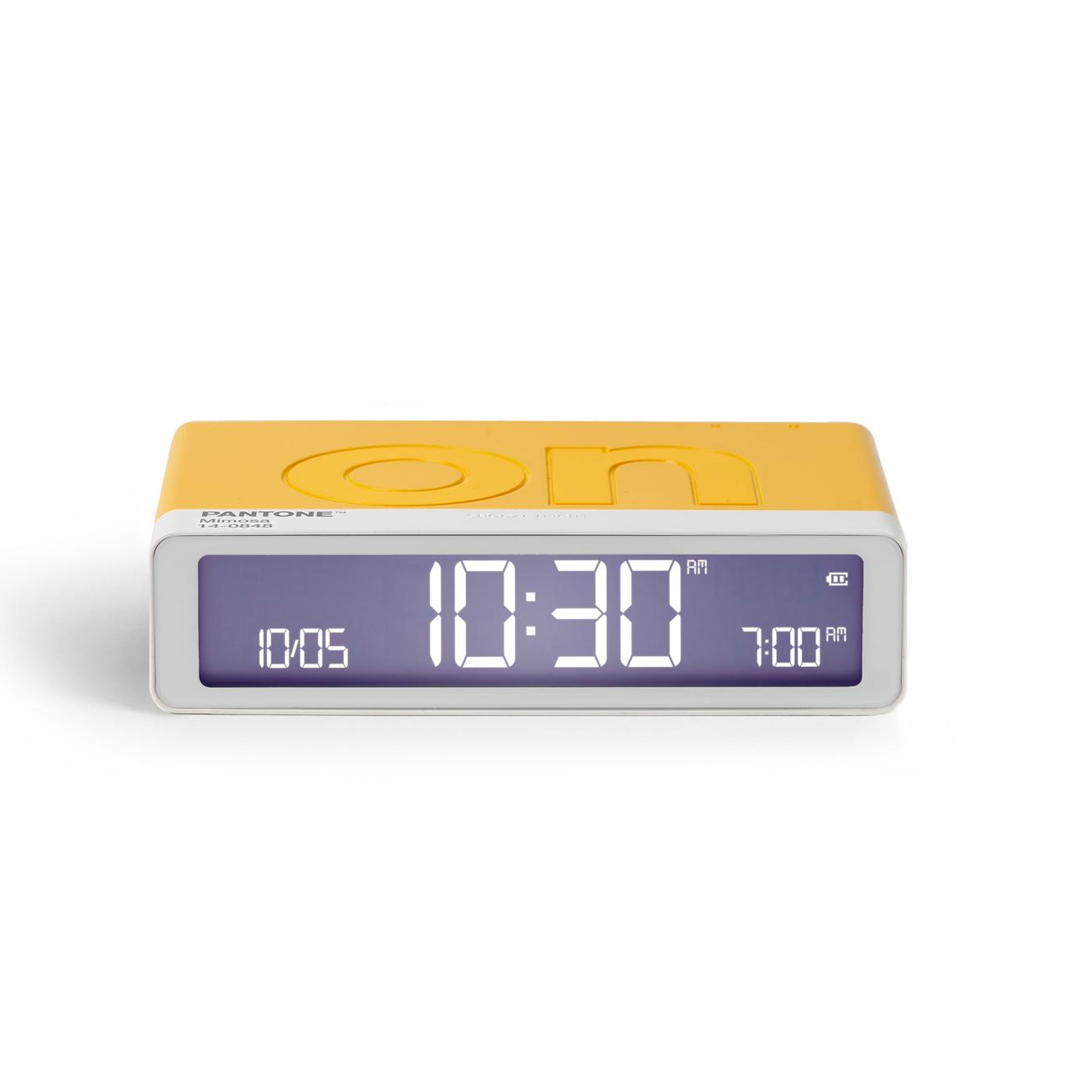 Lexon x Pantone Flip Klasik Şarj Edilebilir Alarm Saat Sarı