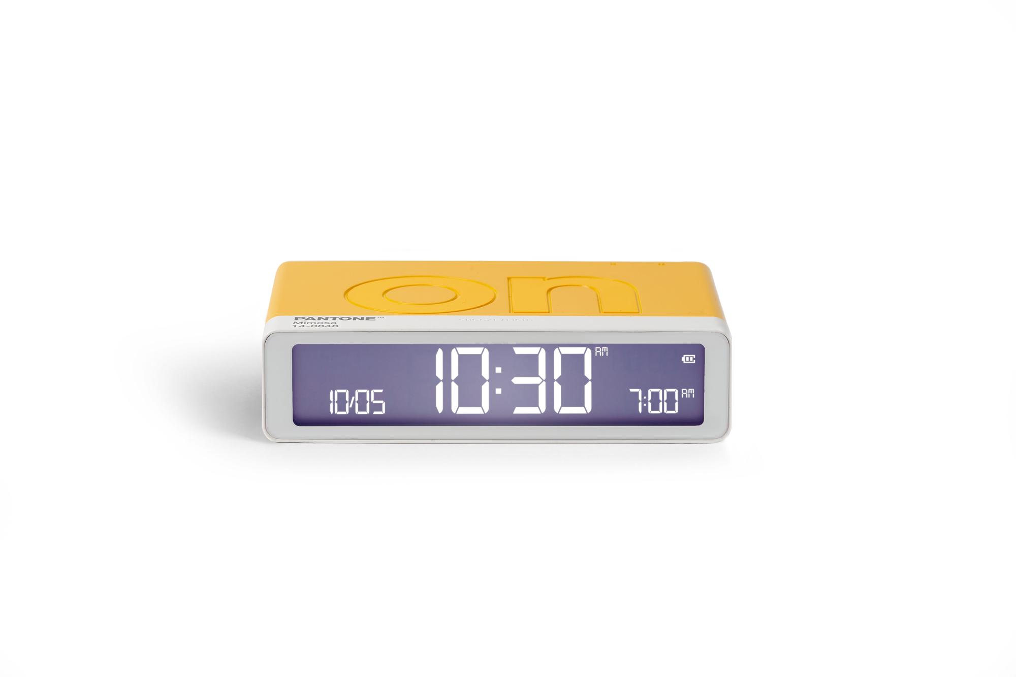 Lexon x Pantone Flip Klasik Şarj Edilebilir Alarm Saat Sarı