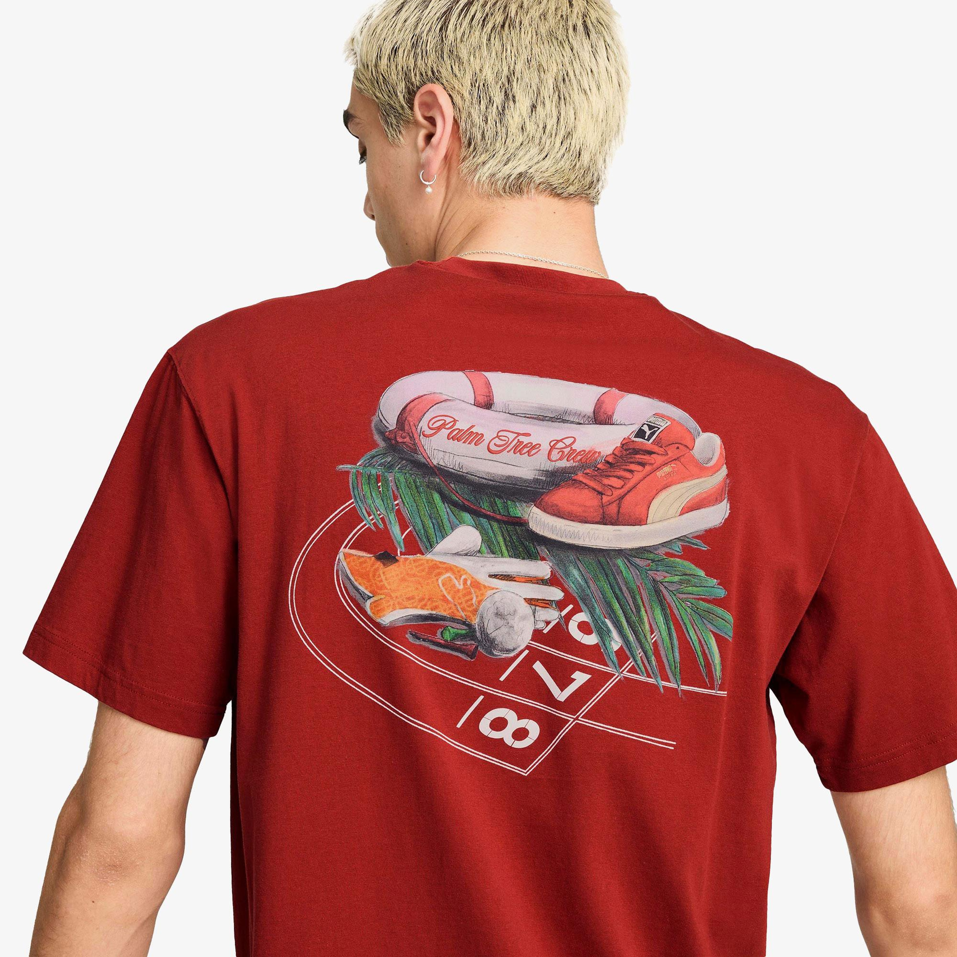 Puma X Ptc Graphic Unisex Kırmızı T-Shirt