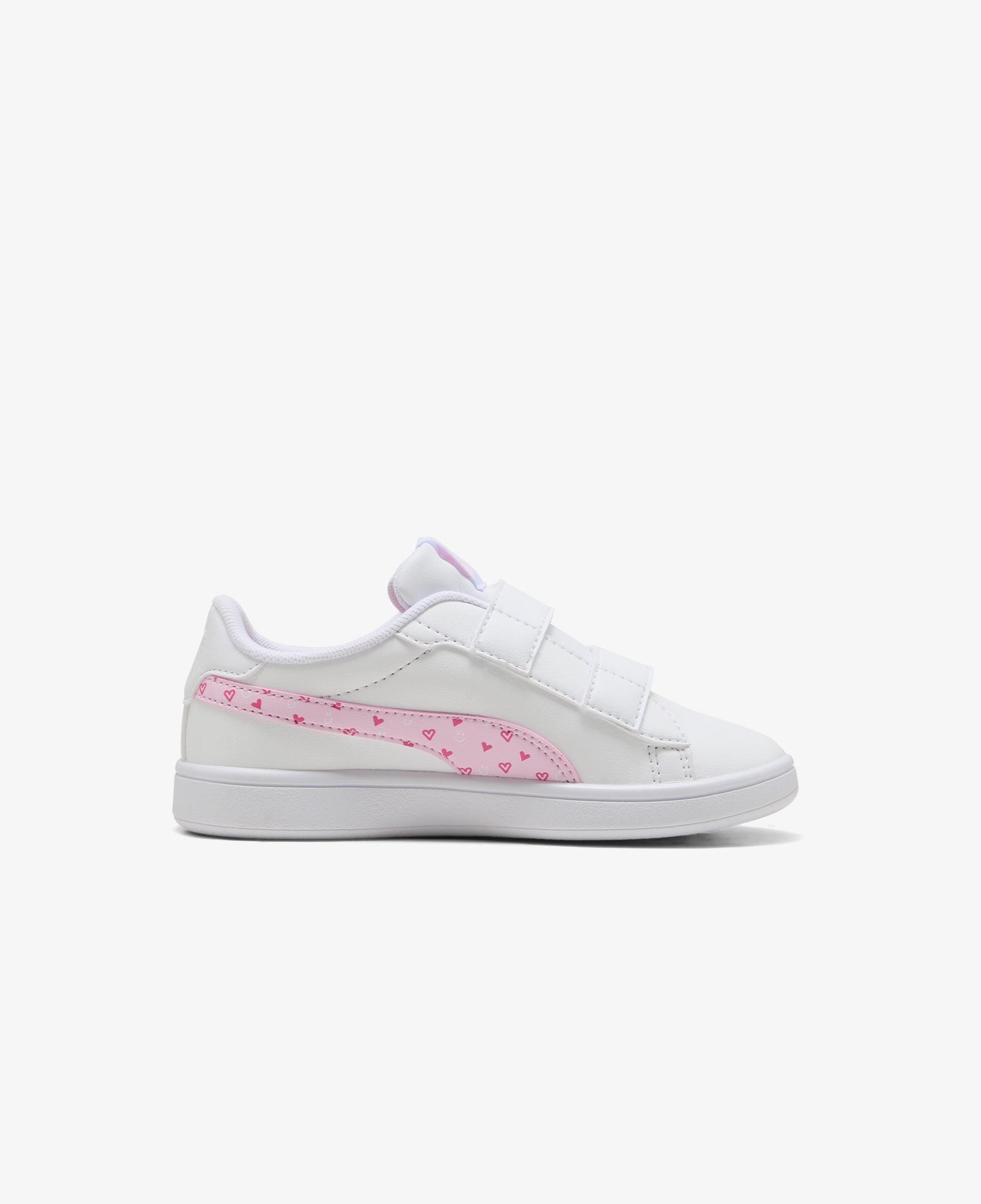 Puma Smash 3.0 Hearty V Çocuk Beyaz Spor Ayakkabı