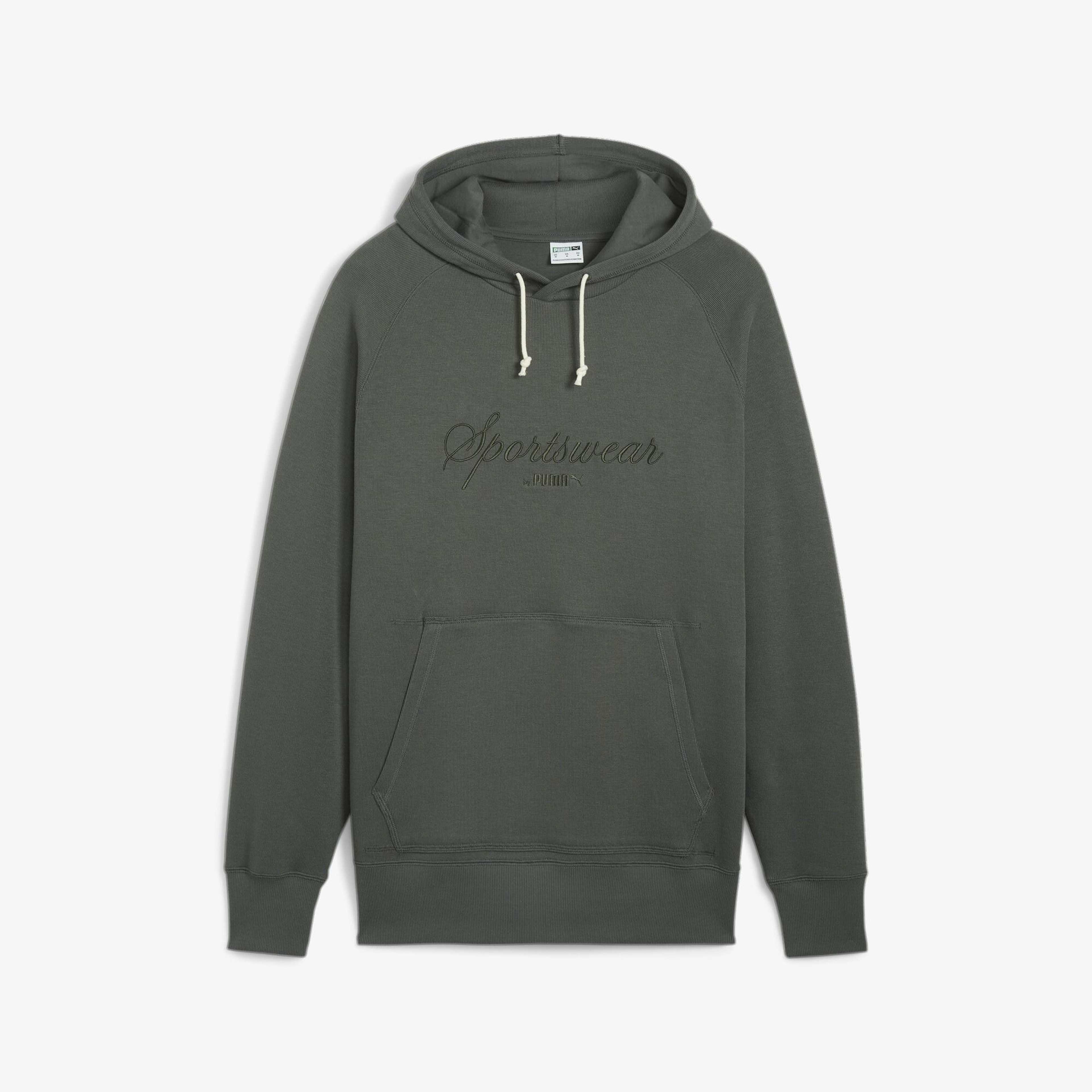Puma Classics+ Erkek Gri Hoodie