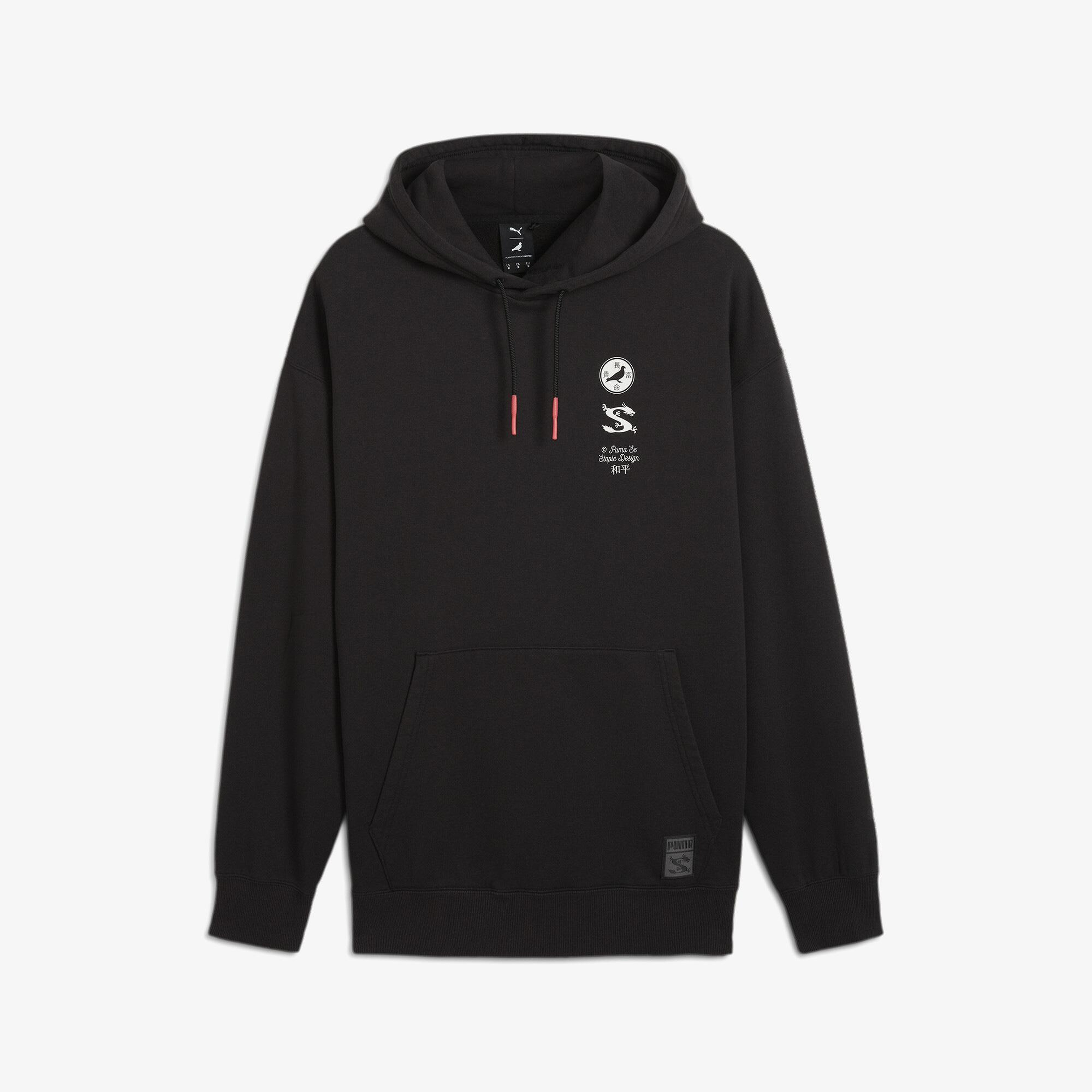 Puma X Staple Graphic Erkek Siyah Hoodie
