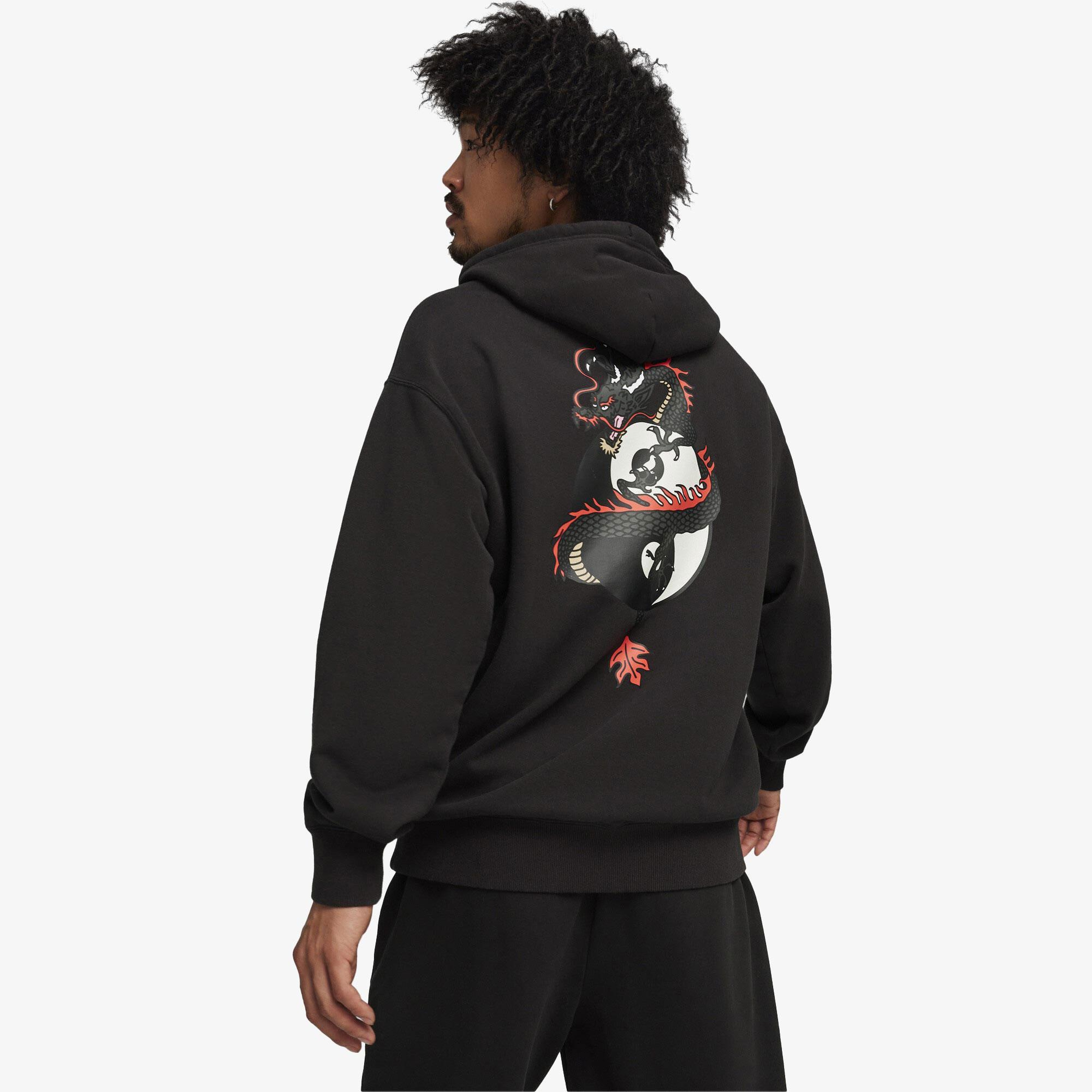 Puma X Staple Graphic Erkek Siyah Hoodie