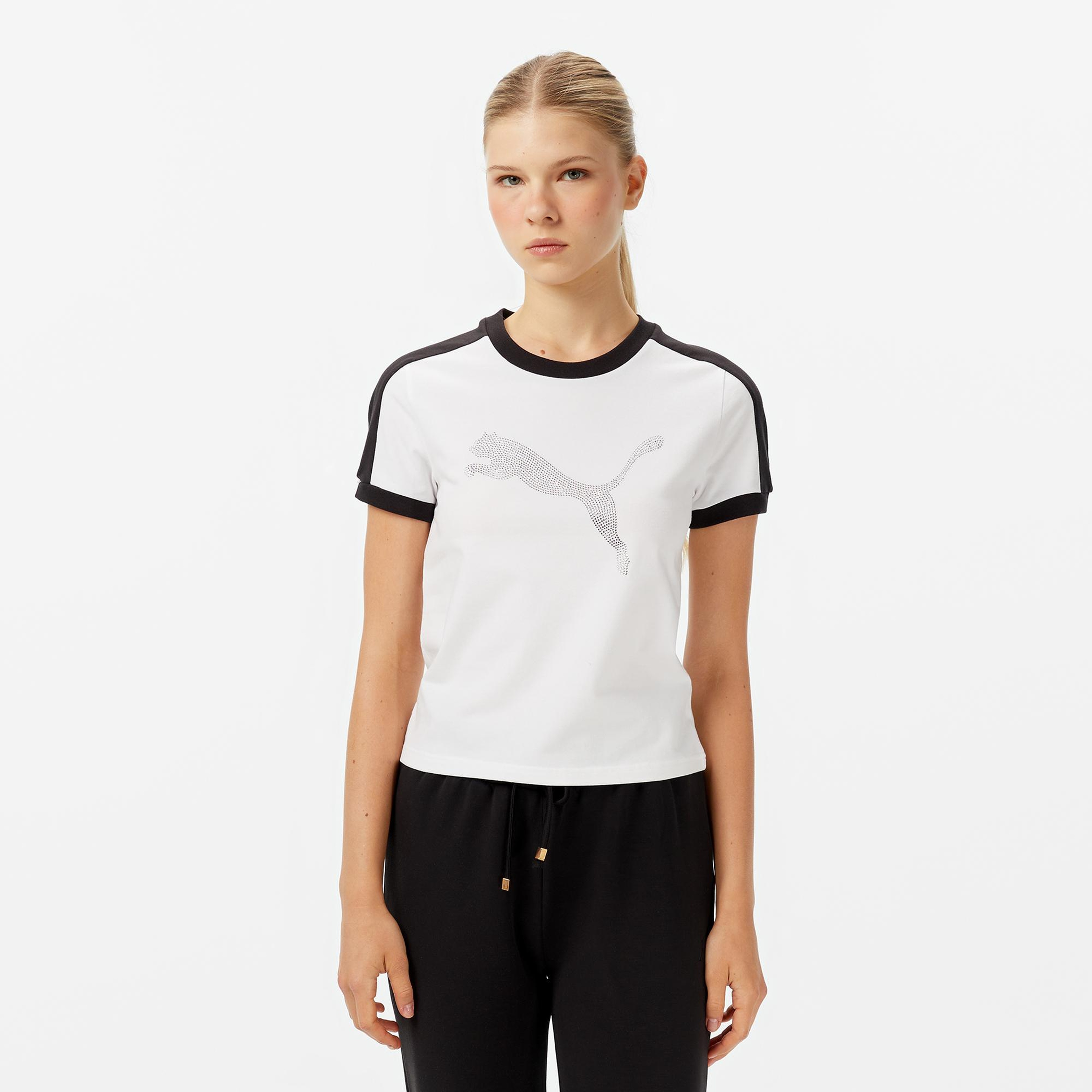 Puma x Fenty Downtown Kadın Beyaz T-Shirt