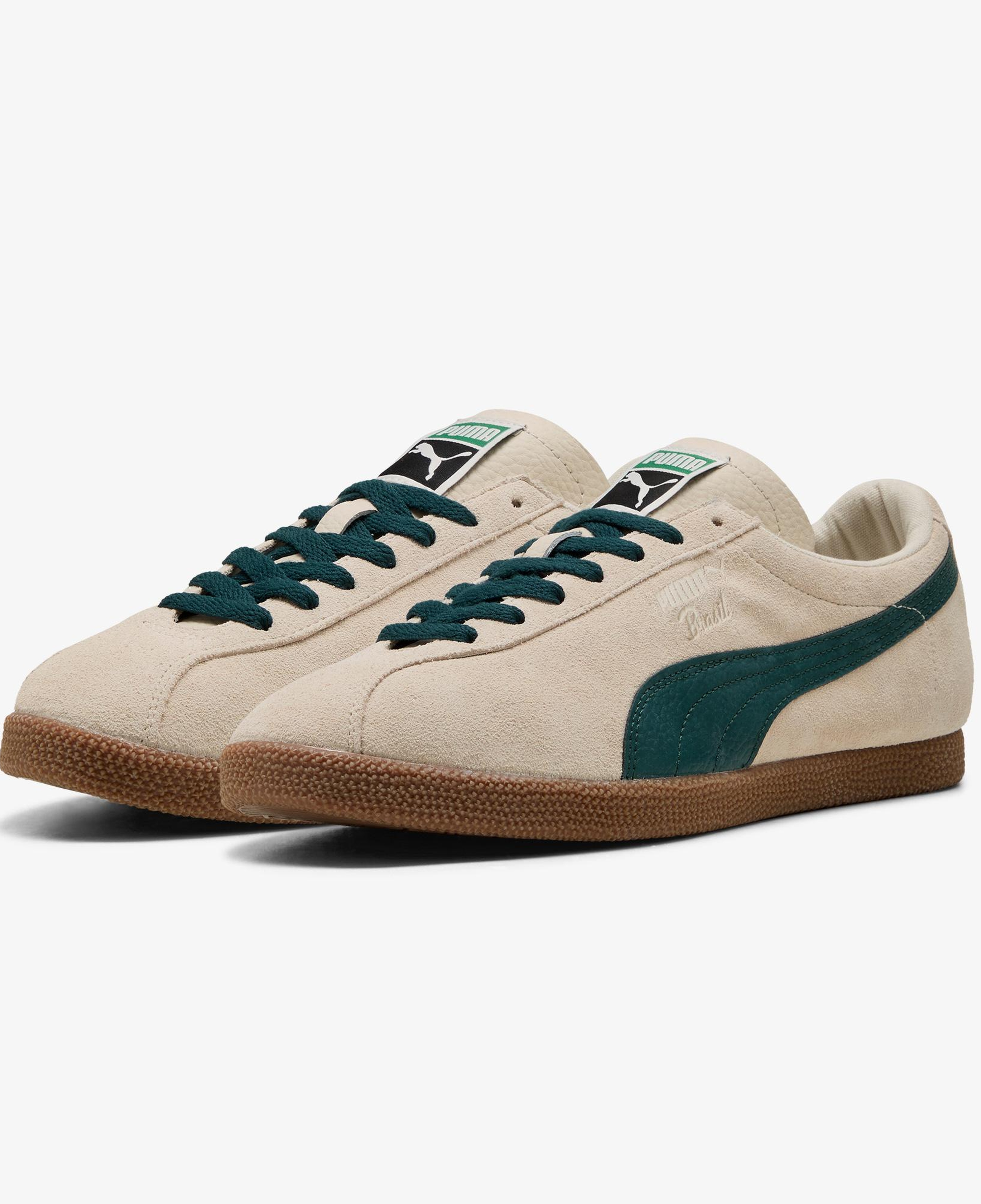 Puma Brasil Leather Unisex Krem Spor Ayakkabı