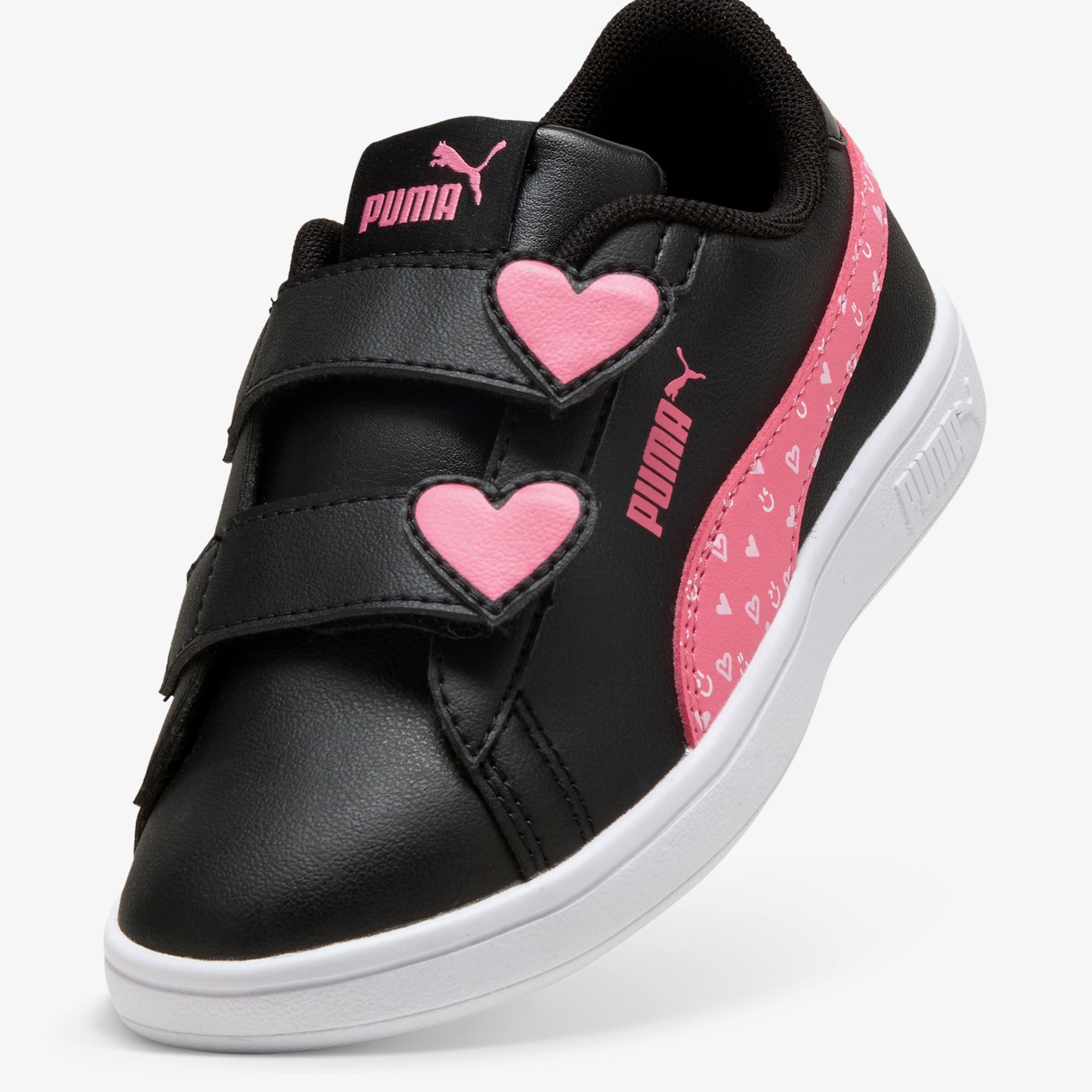 Puma Smash 3.0 Hearty V Çocuk Siyah Spor Ayakkabı
