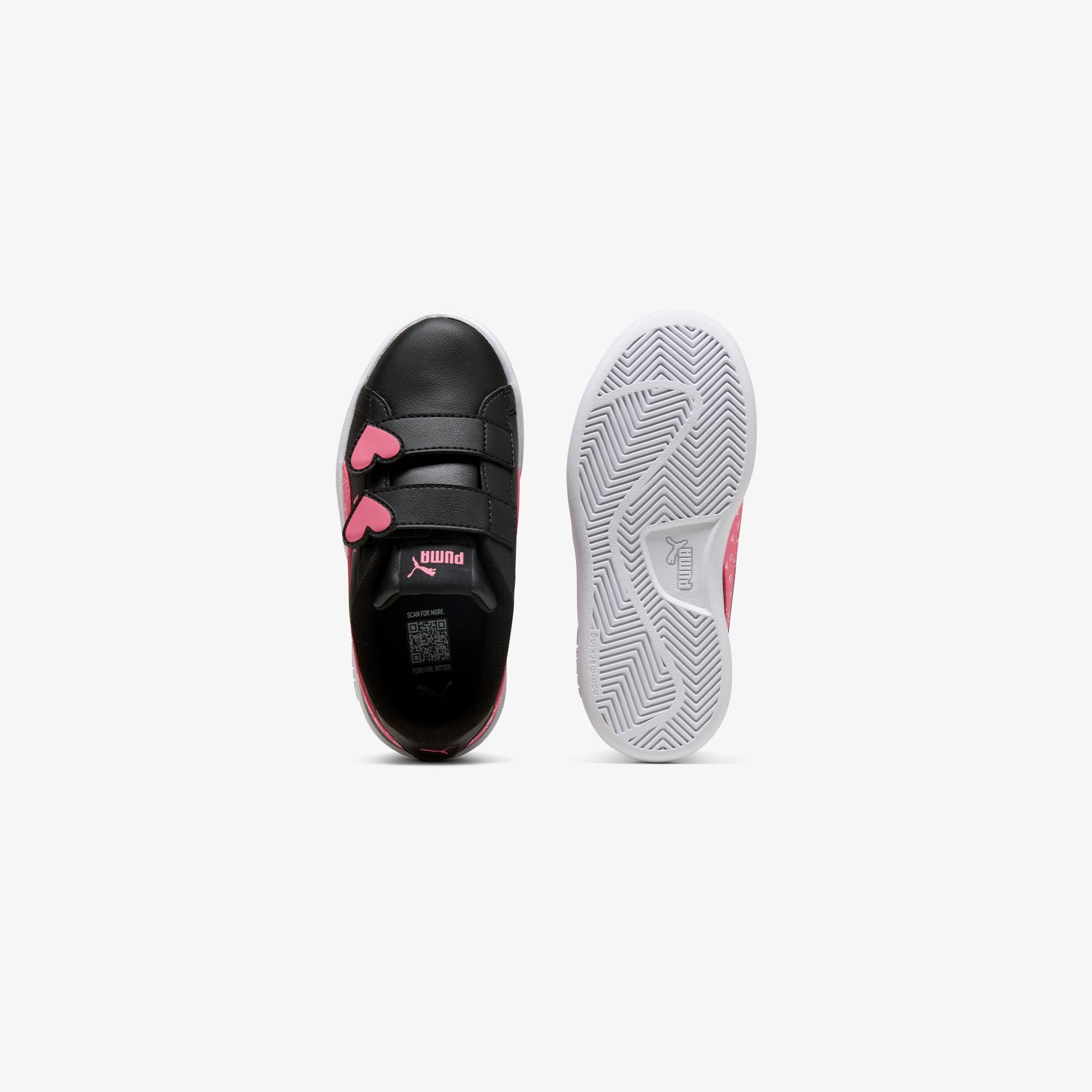 Puma Smash 3.0 Hearty V Çocuk Siyah Spor Ayakkabı