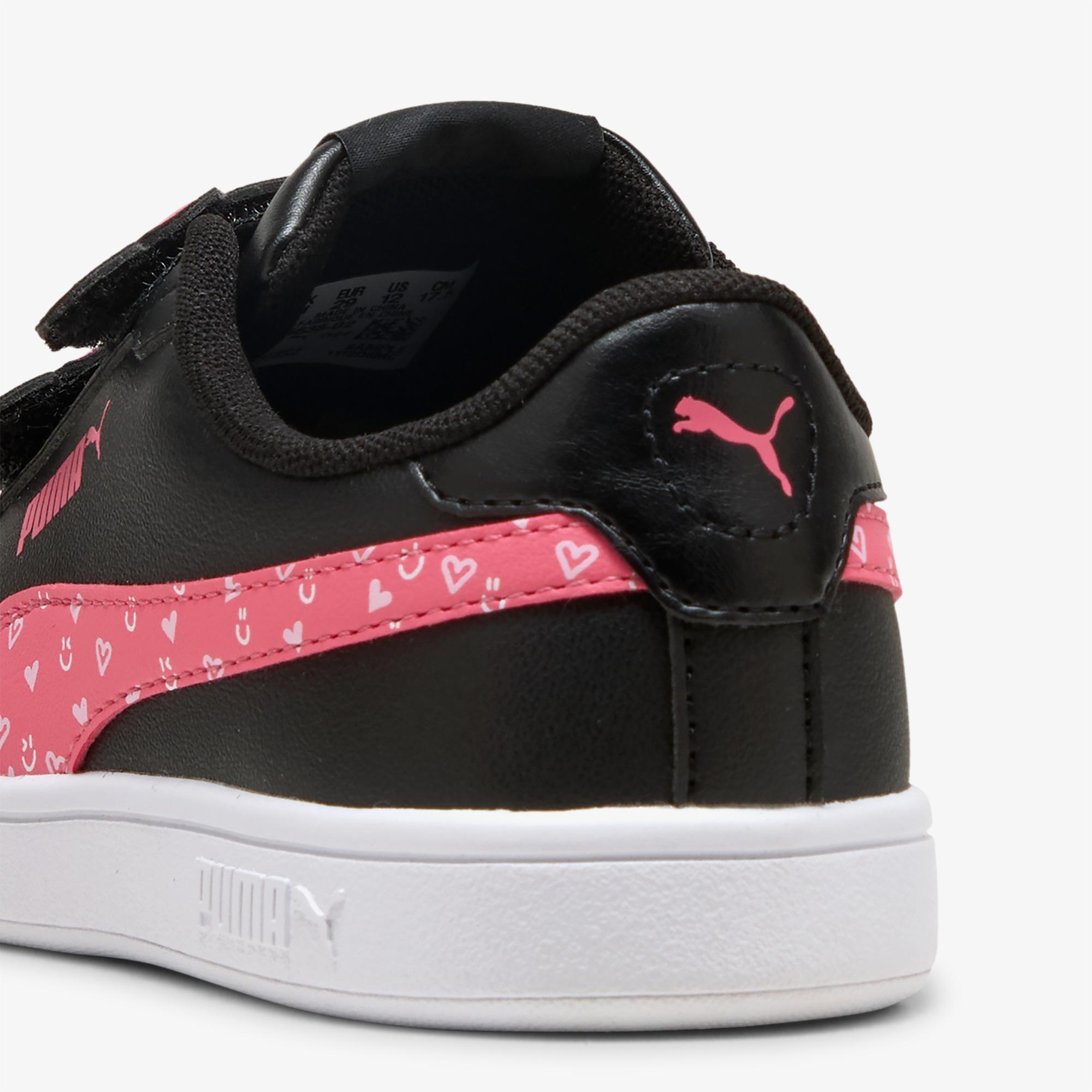 Puma Smash 3.0 Hearty V Çocuk Siyah Spor Ayakkabı