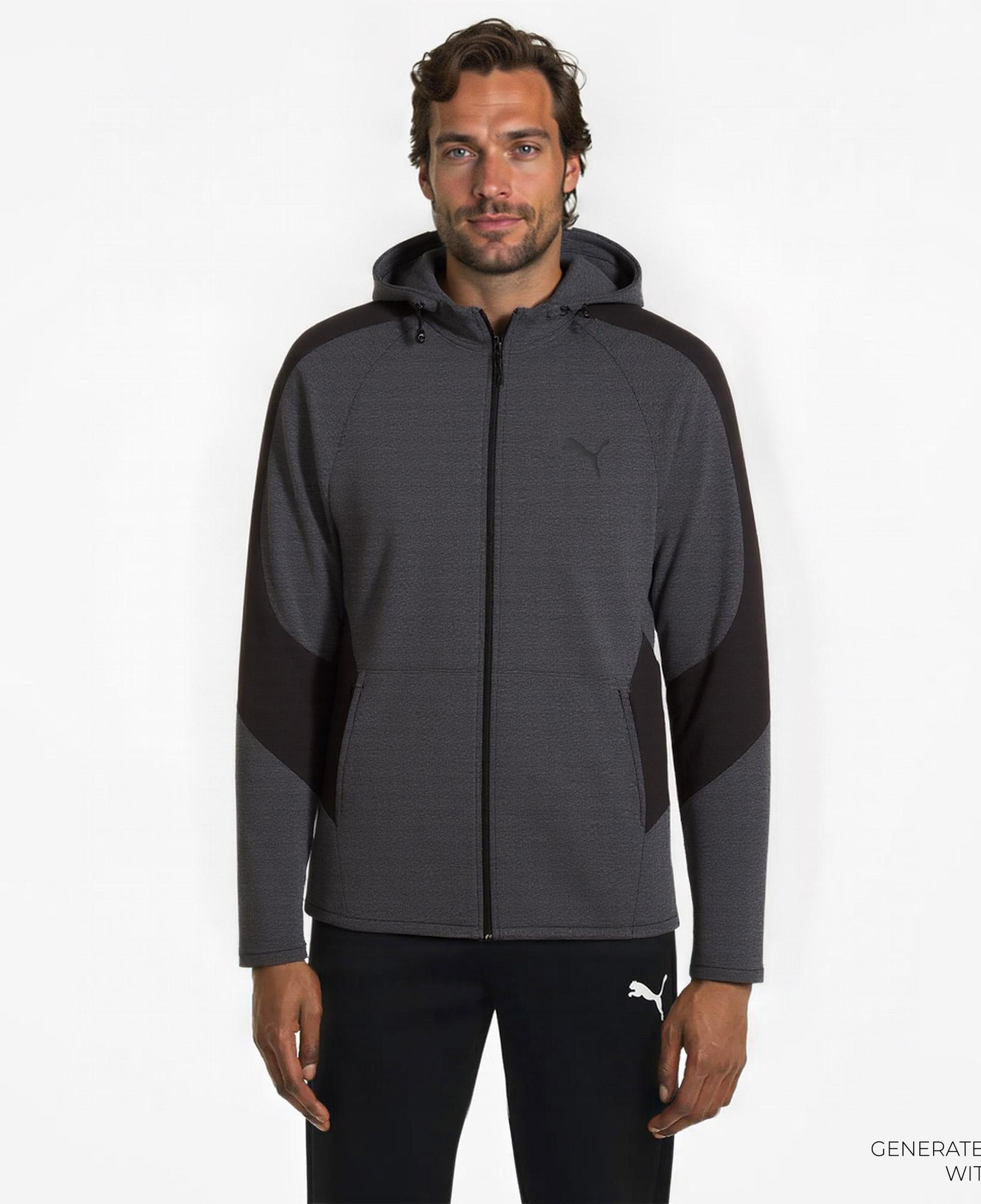 Puma Evostripe Core Fz Erkek Gri Eşofman Üstü
