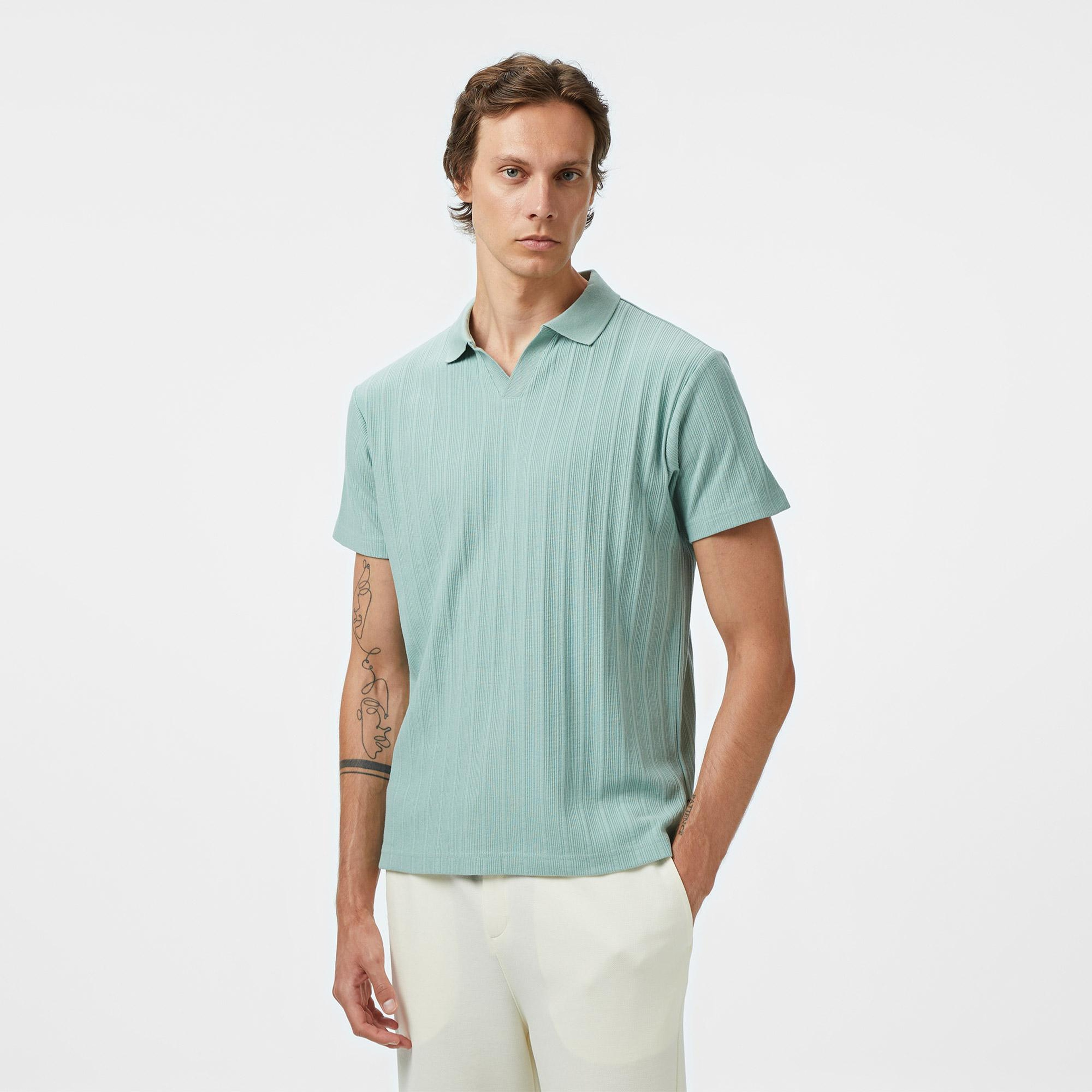 Nautica Erkek Yeşil Classic Fit Polo Yaka T-Shirt