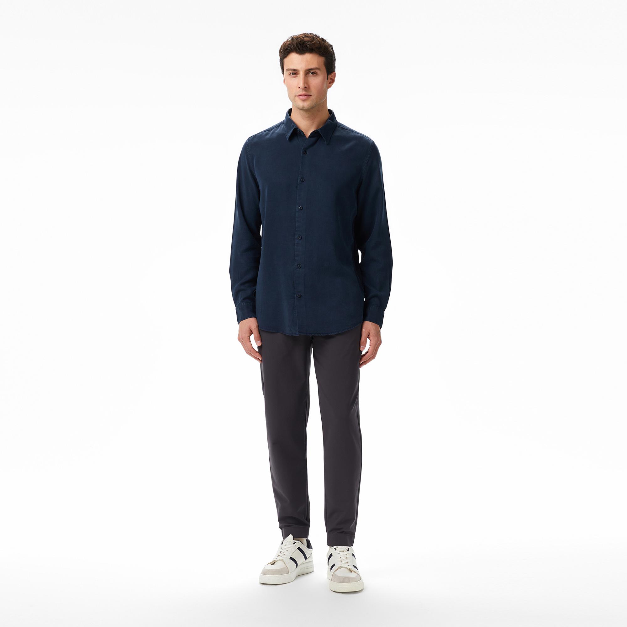 Nautica Erkek Lacivert Classic Fit Gömlek