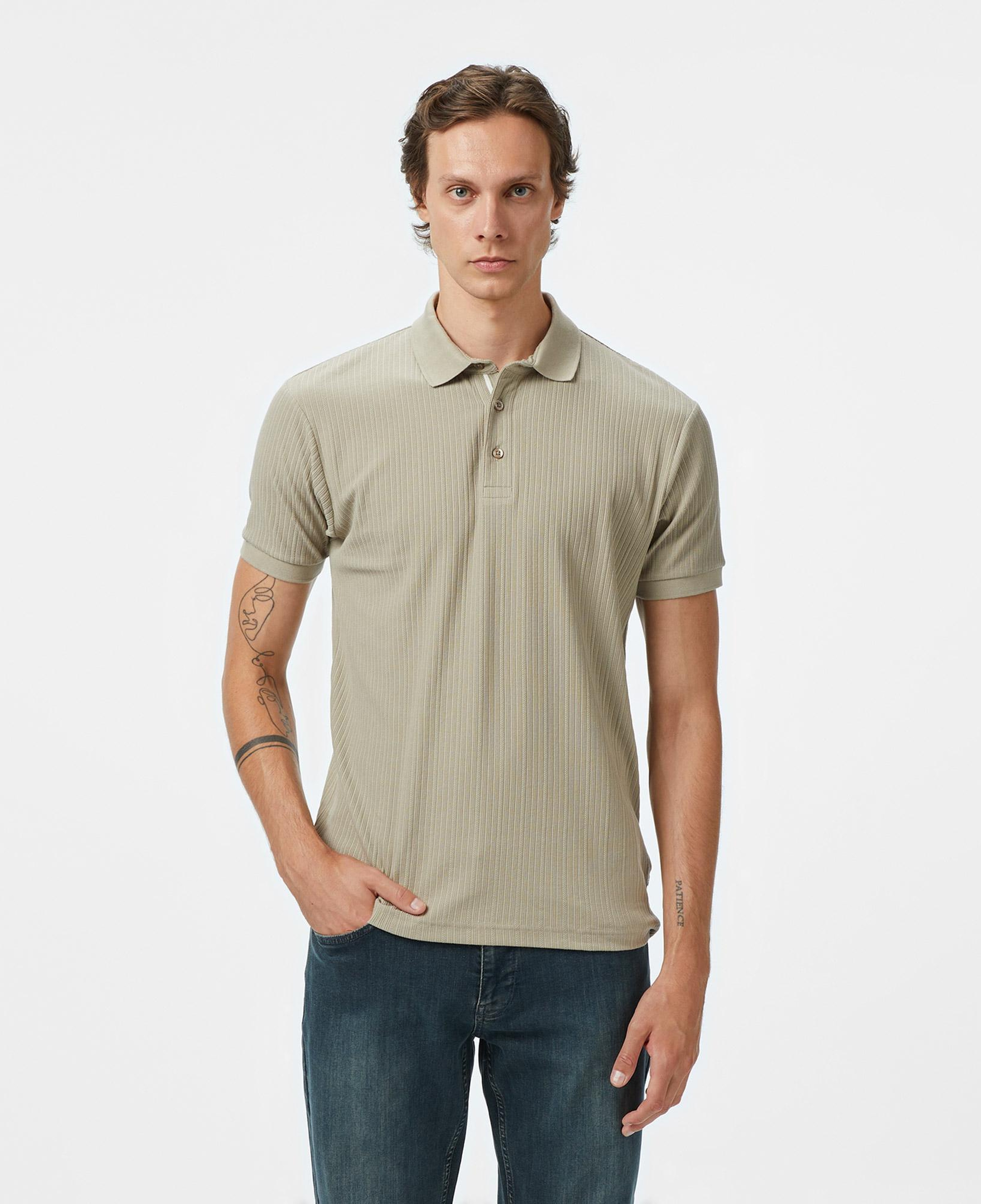 Nautica Erkek Bej Regular Fit Polo Yaka T-Shirt
