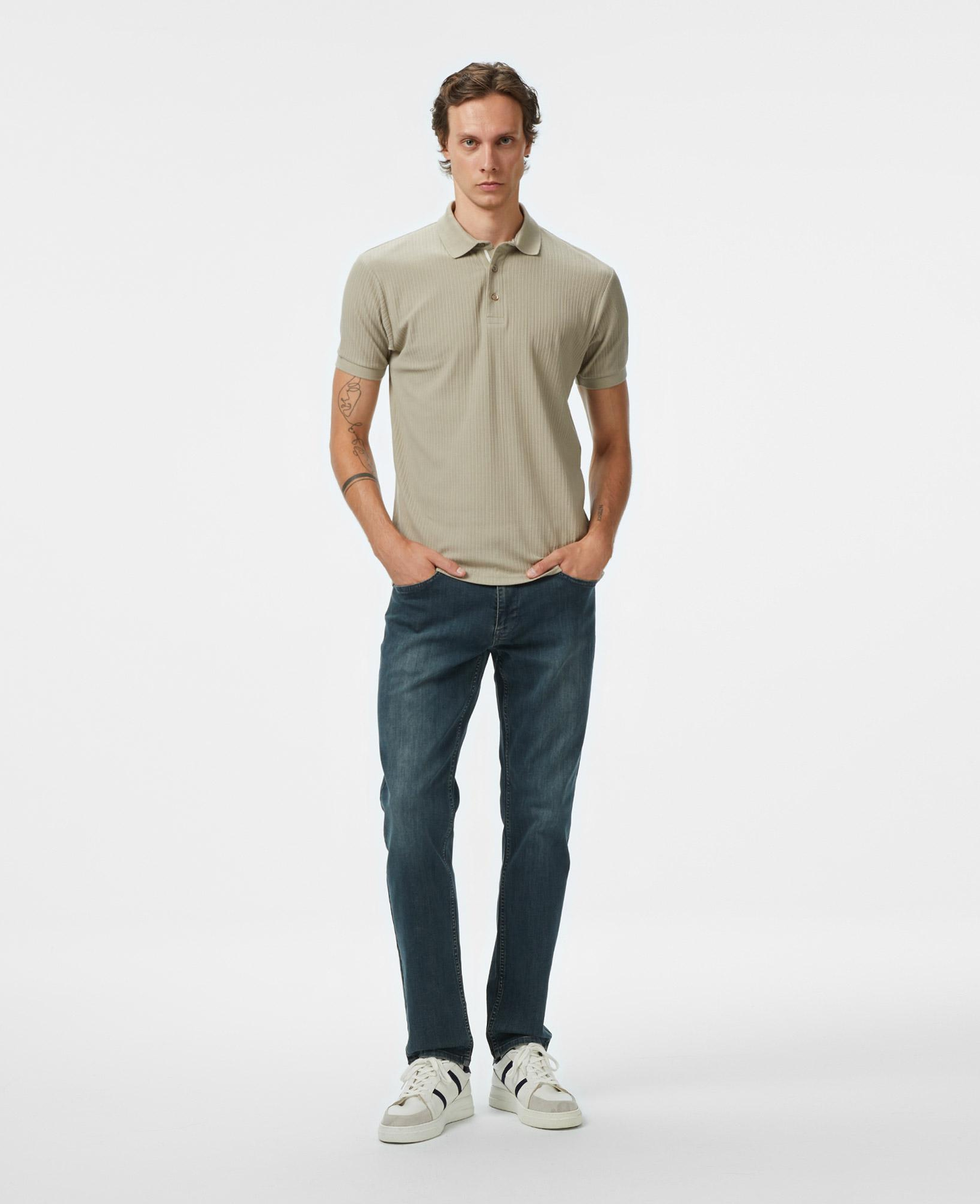 Nautica Erkek Bej Regular Fit Polo Yaka T-Shirt