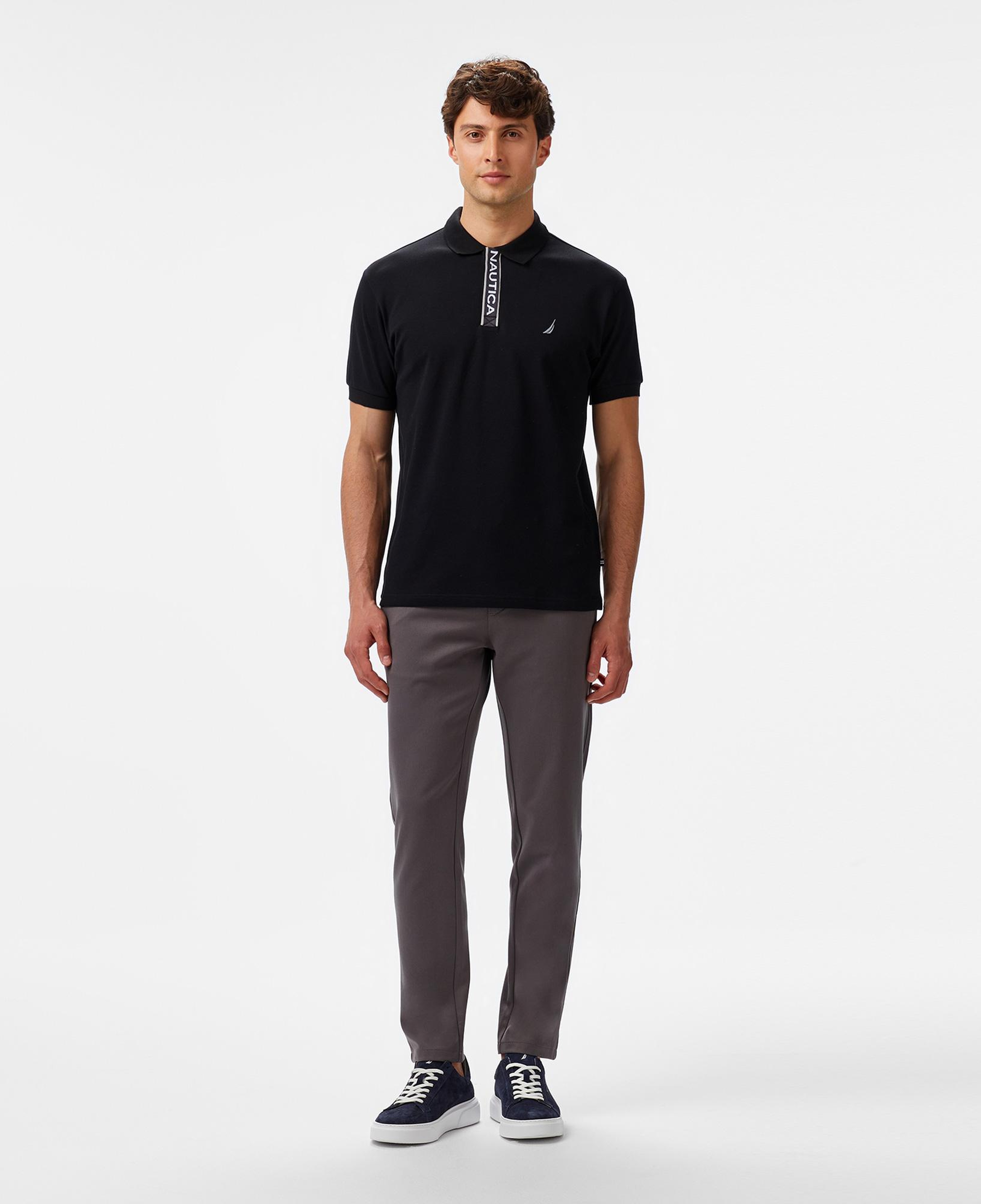 Nautica Erkek Siyah Classic Fit Polo Yaka T-Shirt