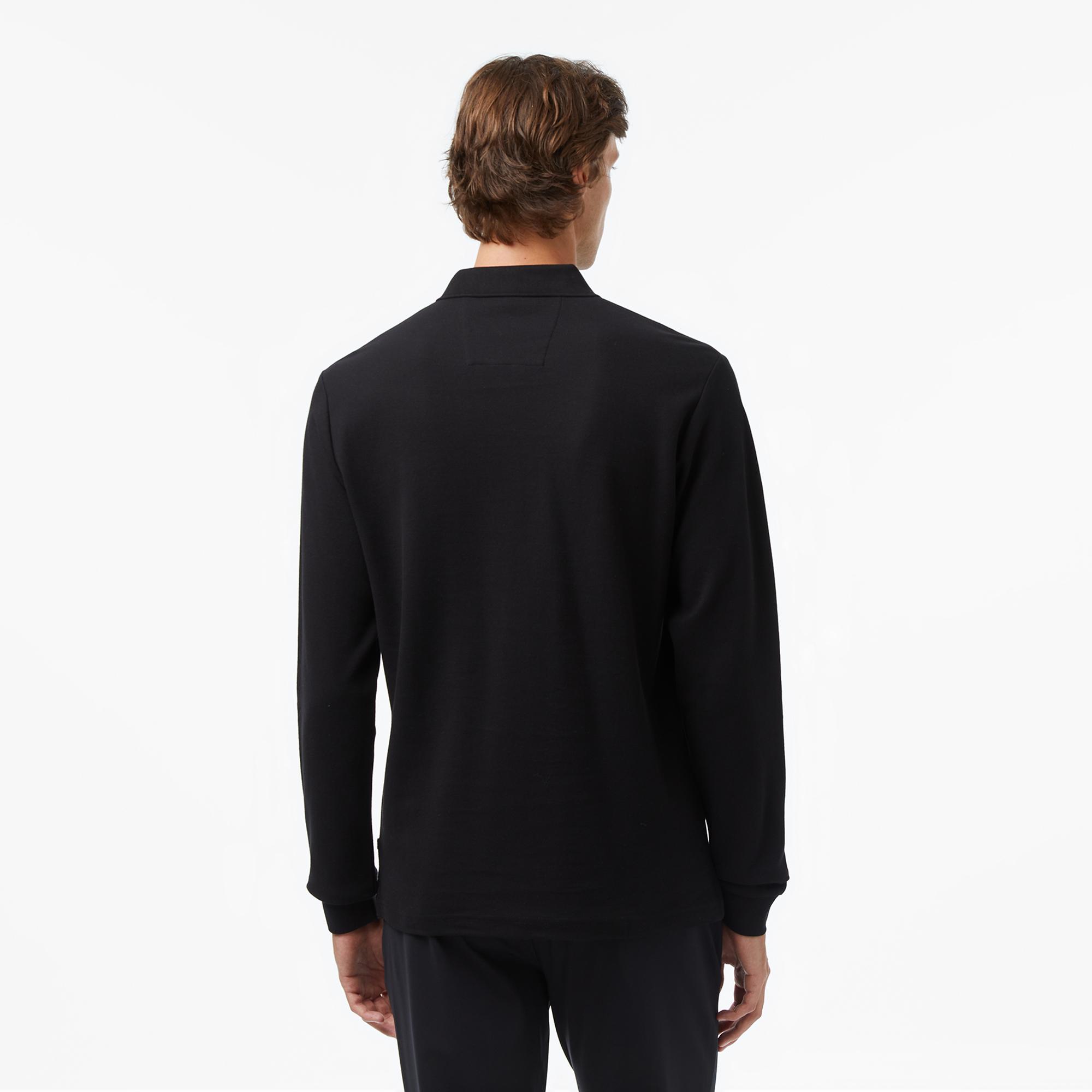 Nautica Erkek Siyah Classic Fit Uzun Kollu Polo Yaka T-Shirt