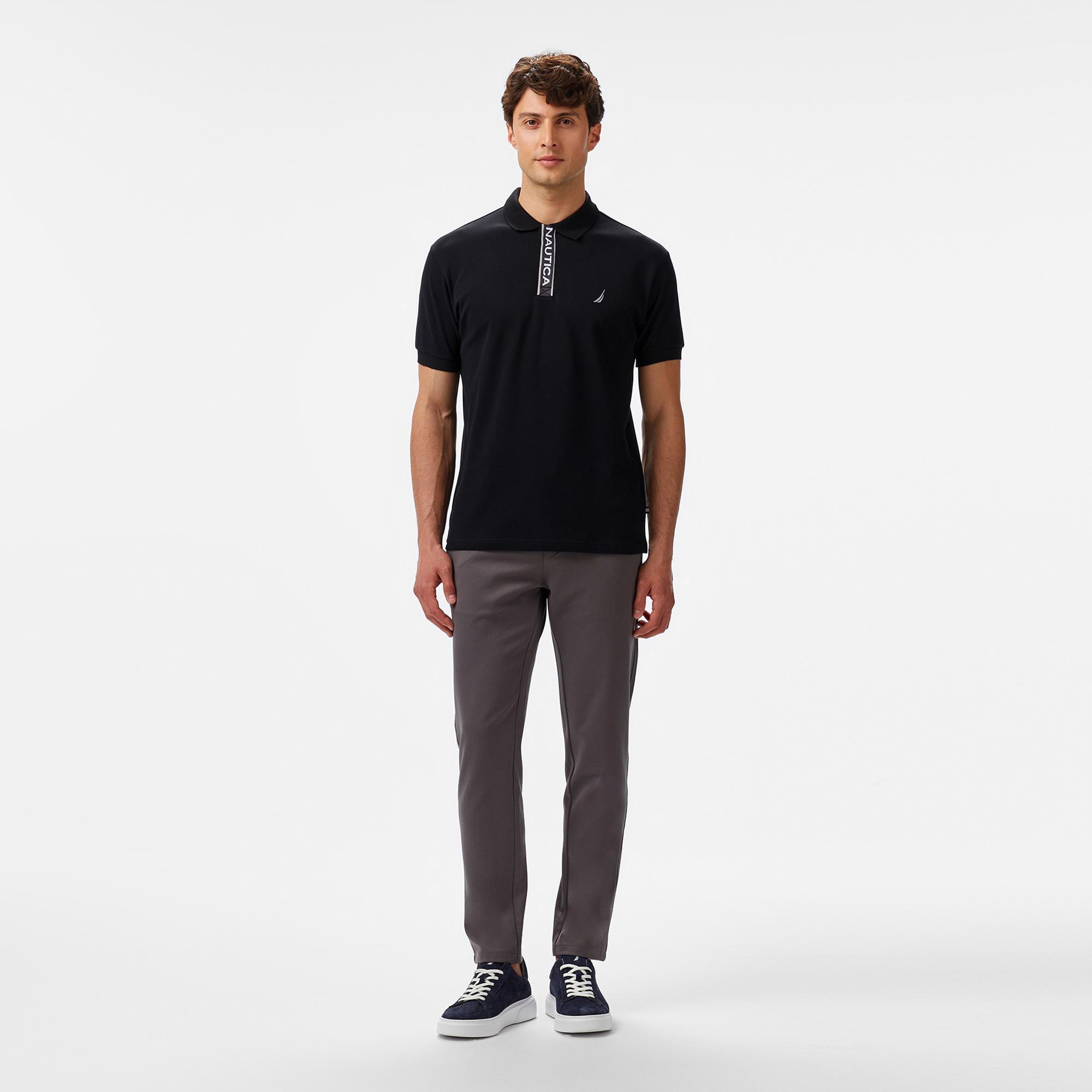 Nautica Erkek Siyah Classic Fit Polo Yaka T-Shirt