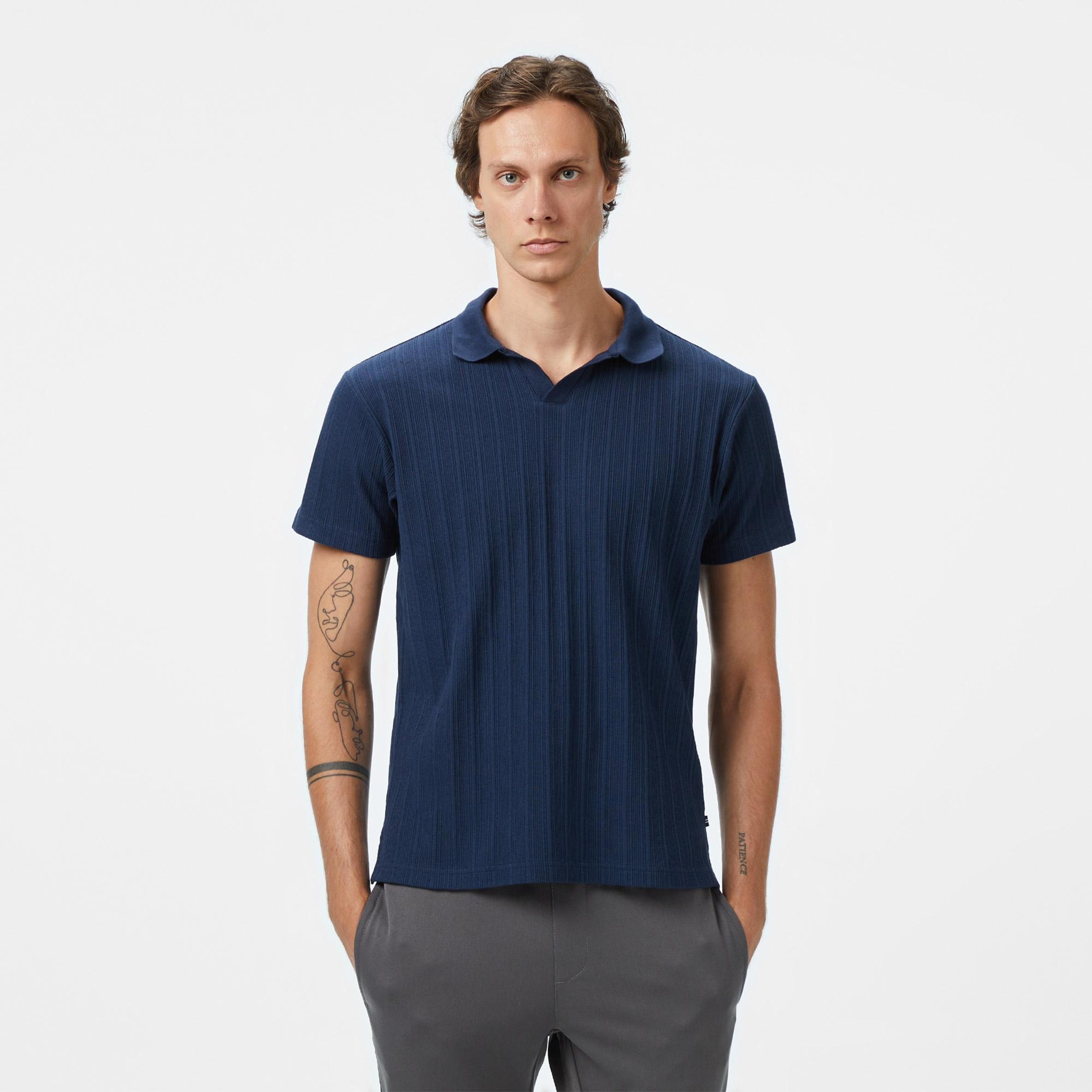 Nautica Erkek Lacivert Classic Fit Polo Yaka T-Shirt