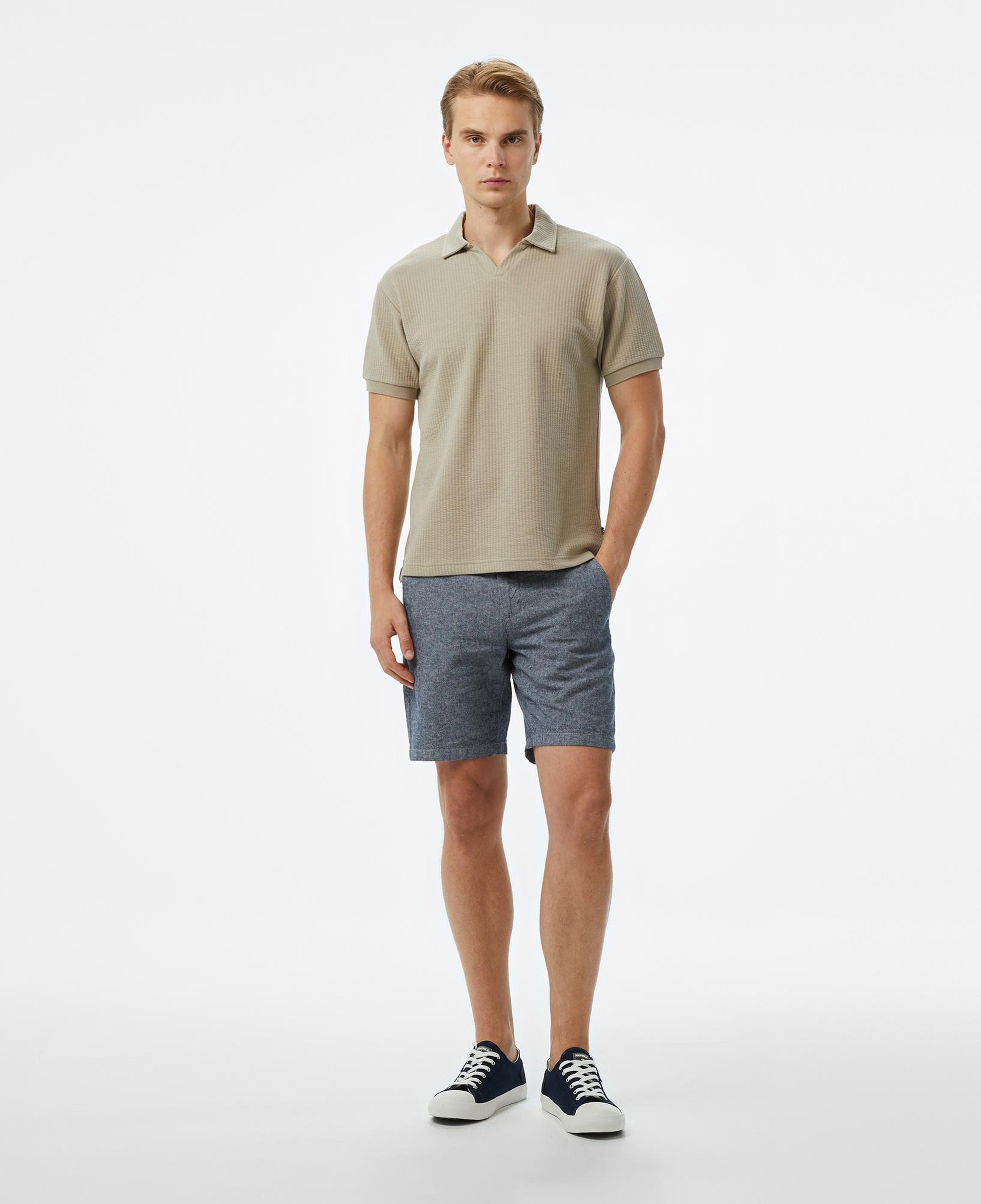 Nautica Erkek Bej Classic Fit Polo