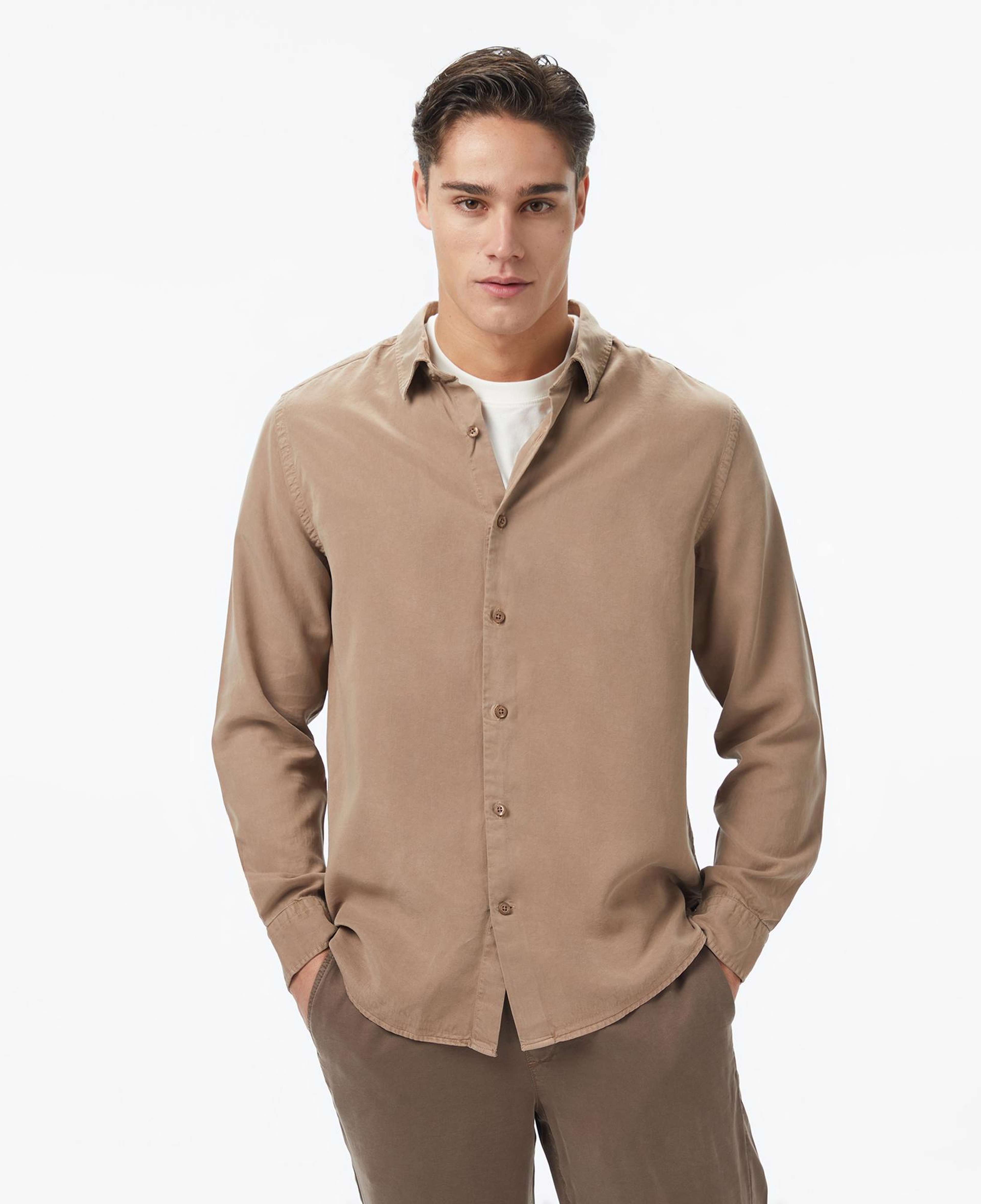 Nautica Erkek Bej Classic Fit Gömlek