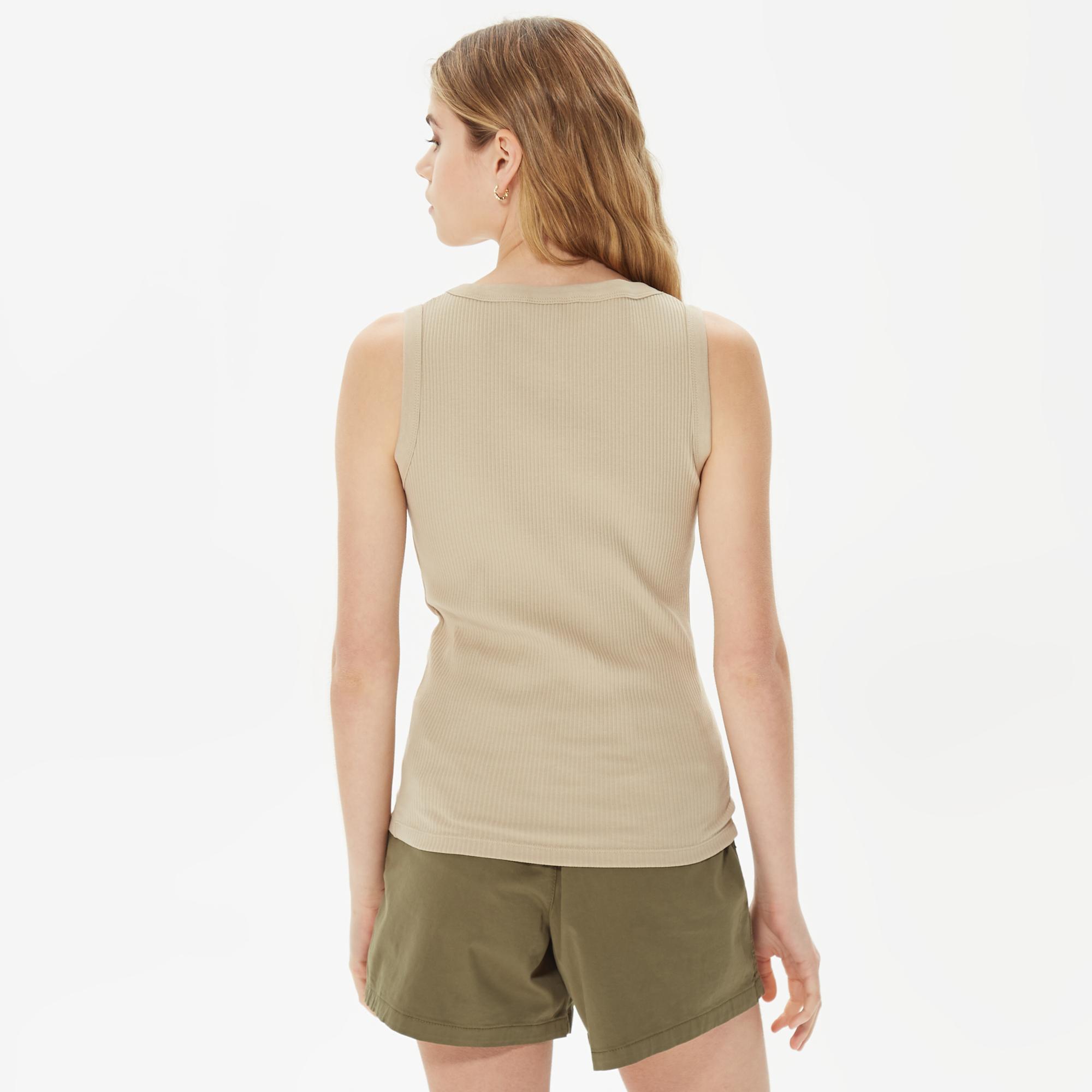 Nautica Kadın Bej Slim Fit T-Shirt