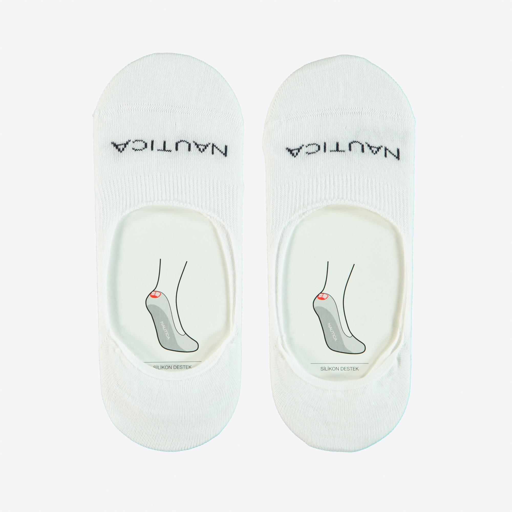 Nautica Unisex Beyaz 2'li Babet Çorap