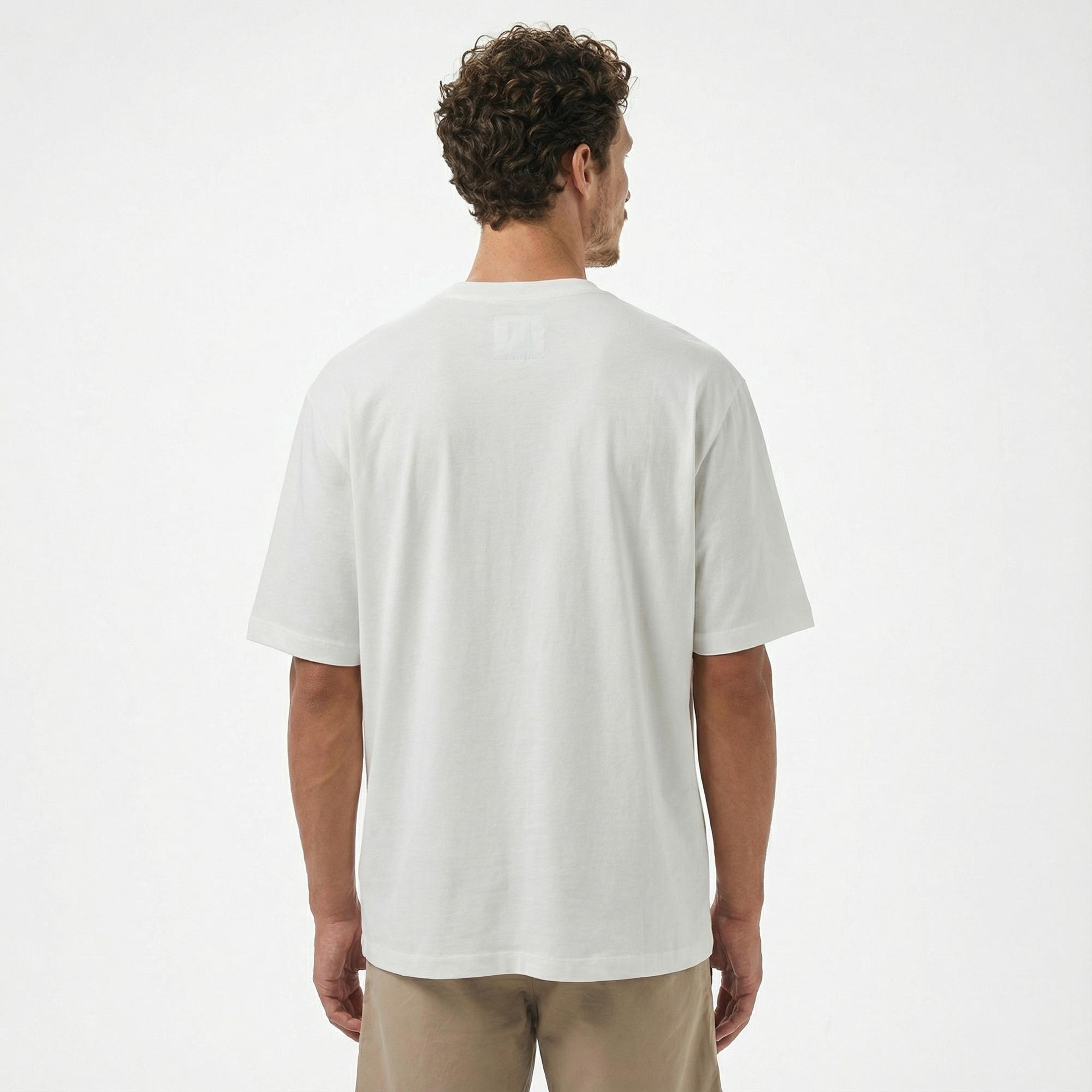 Armani Exchange Erkek Beyaz Bisiklet Yaka T-Shirt