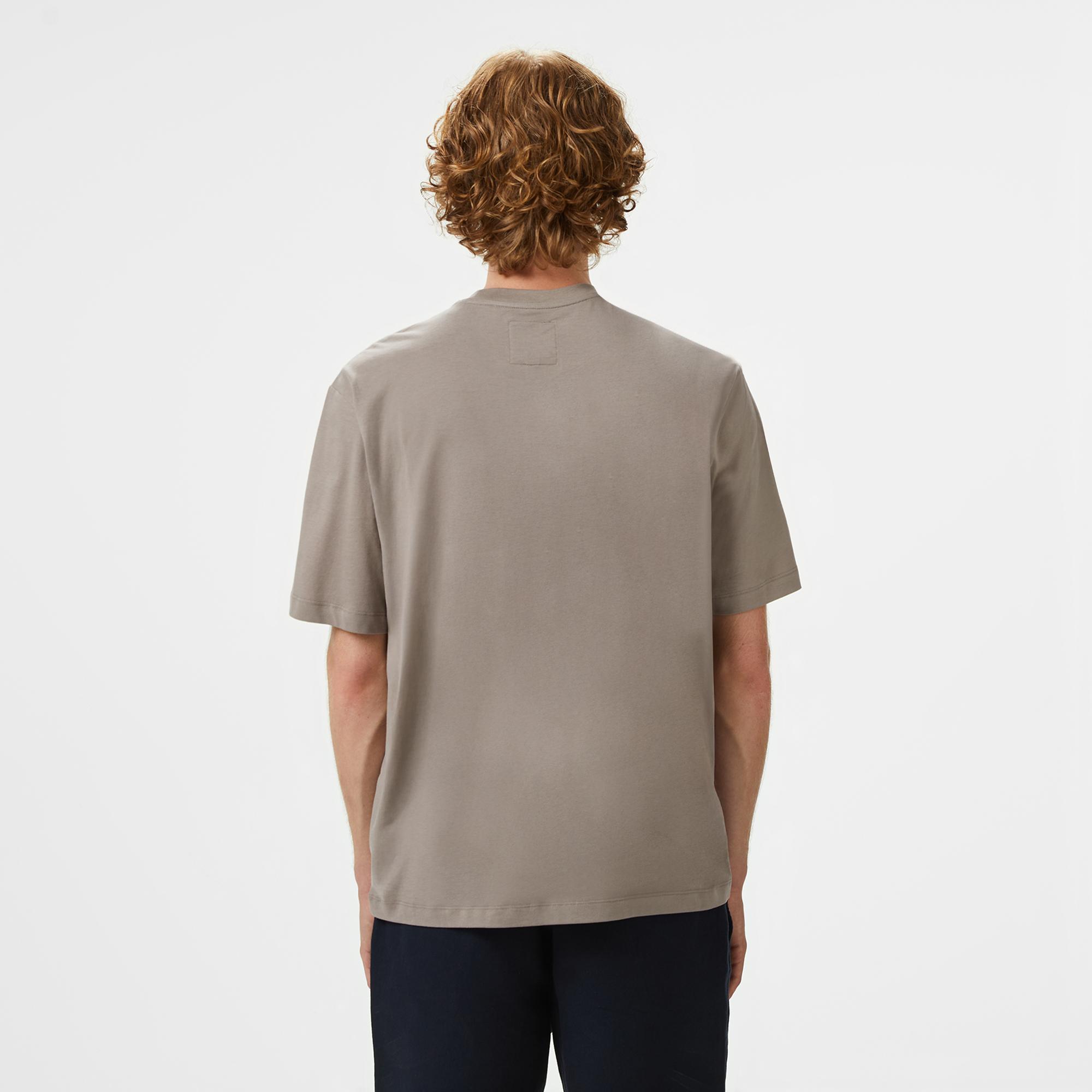 Armani Exchange Erkek Bej Bisiklet Yaka T-Shirt