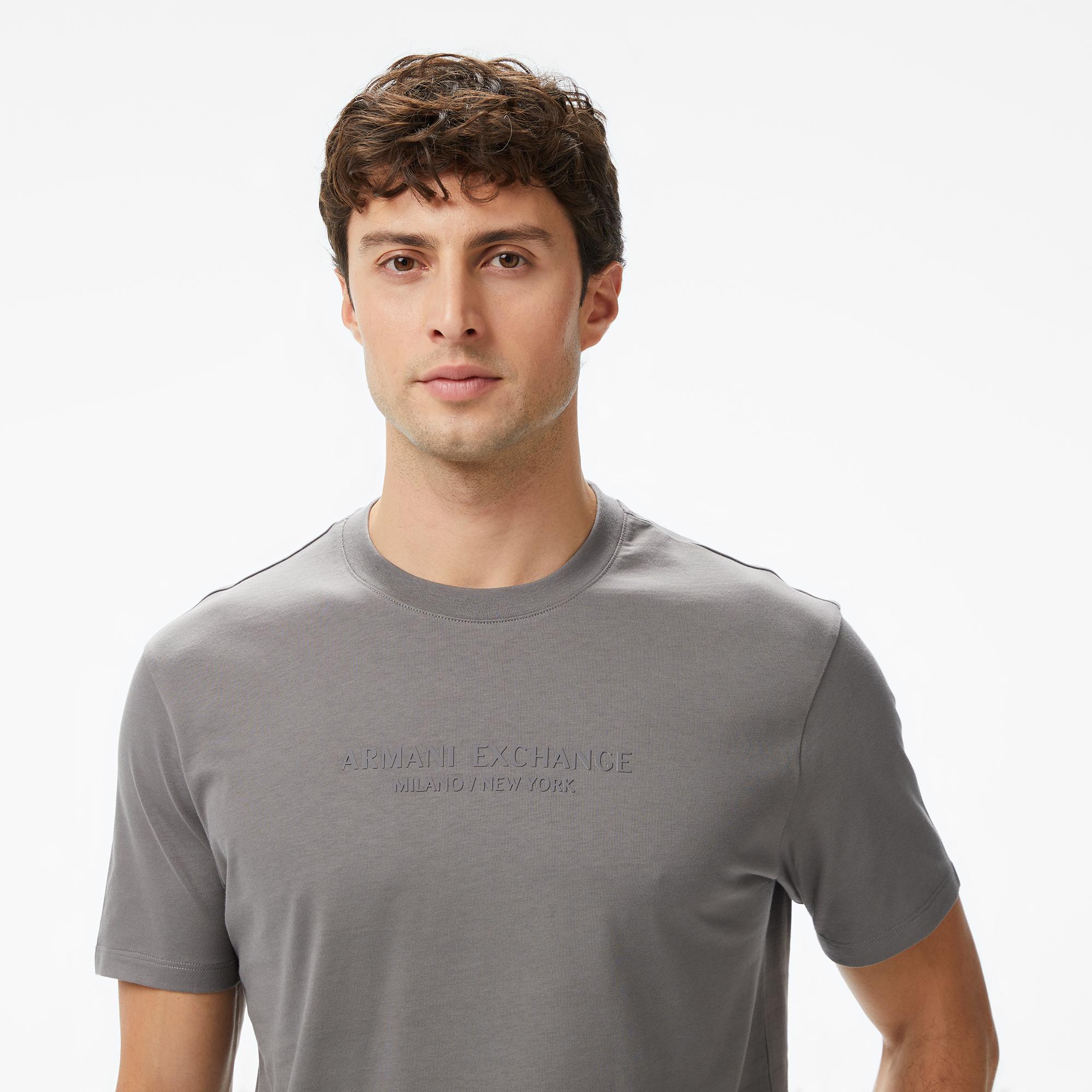 Armani Exchange Erkek Gri T-Shirt