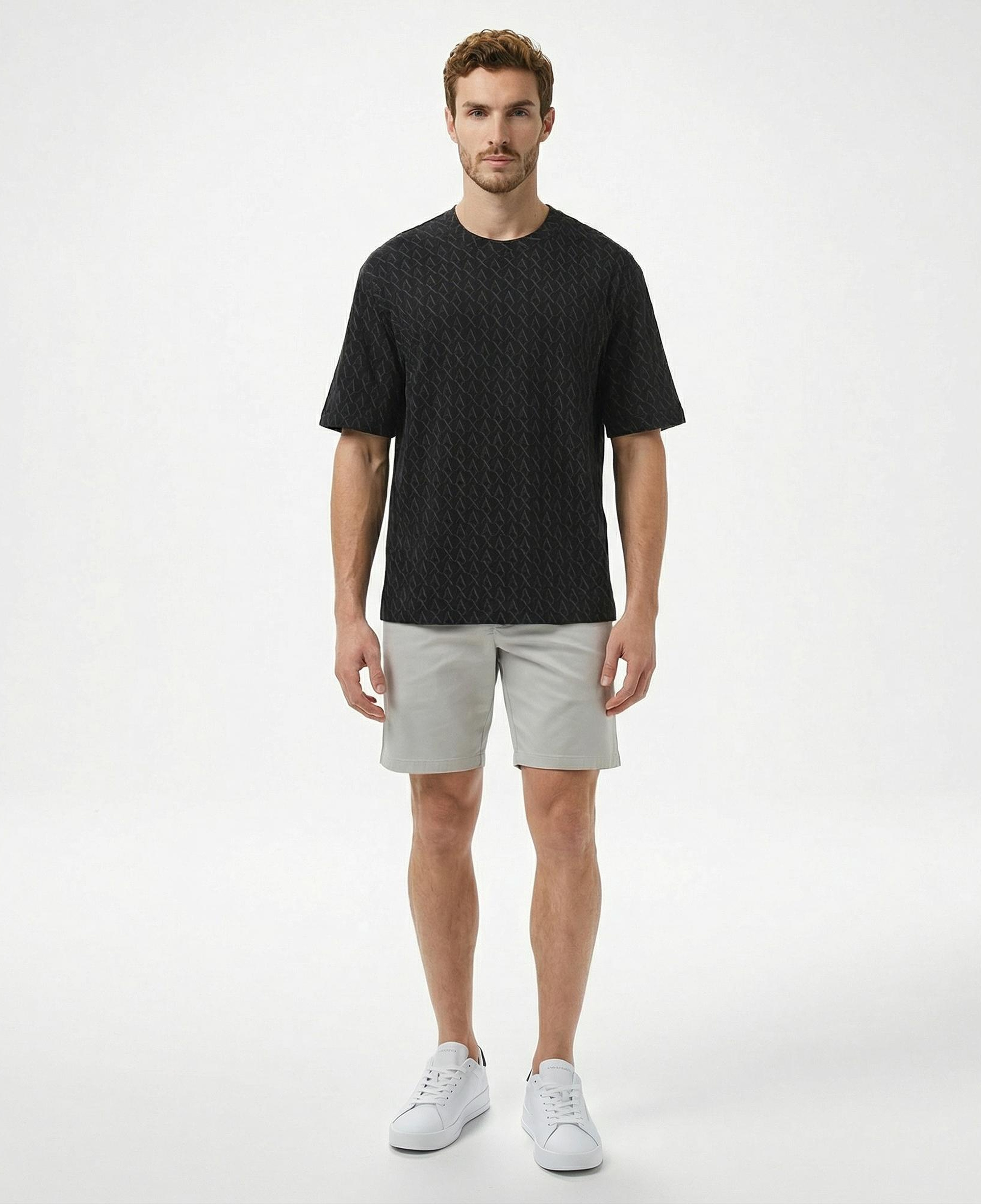 Armani Exchange Erkek Siyah Bisiklet Yaka T-Shirt