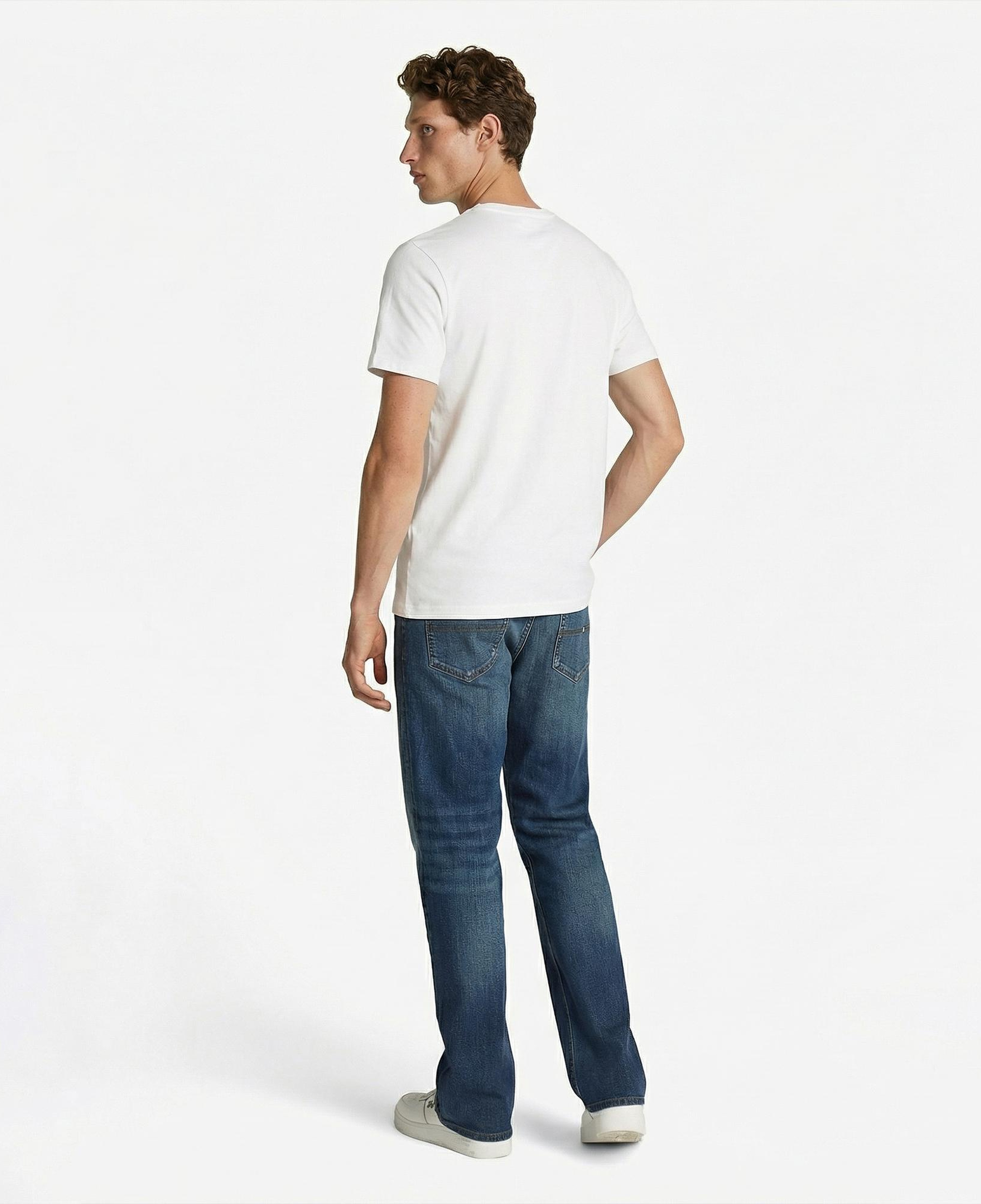 Tommy Hilfiger Badge Erkek Beyaz T-Shirt