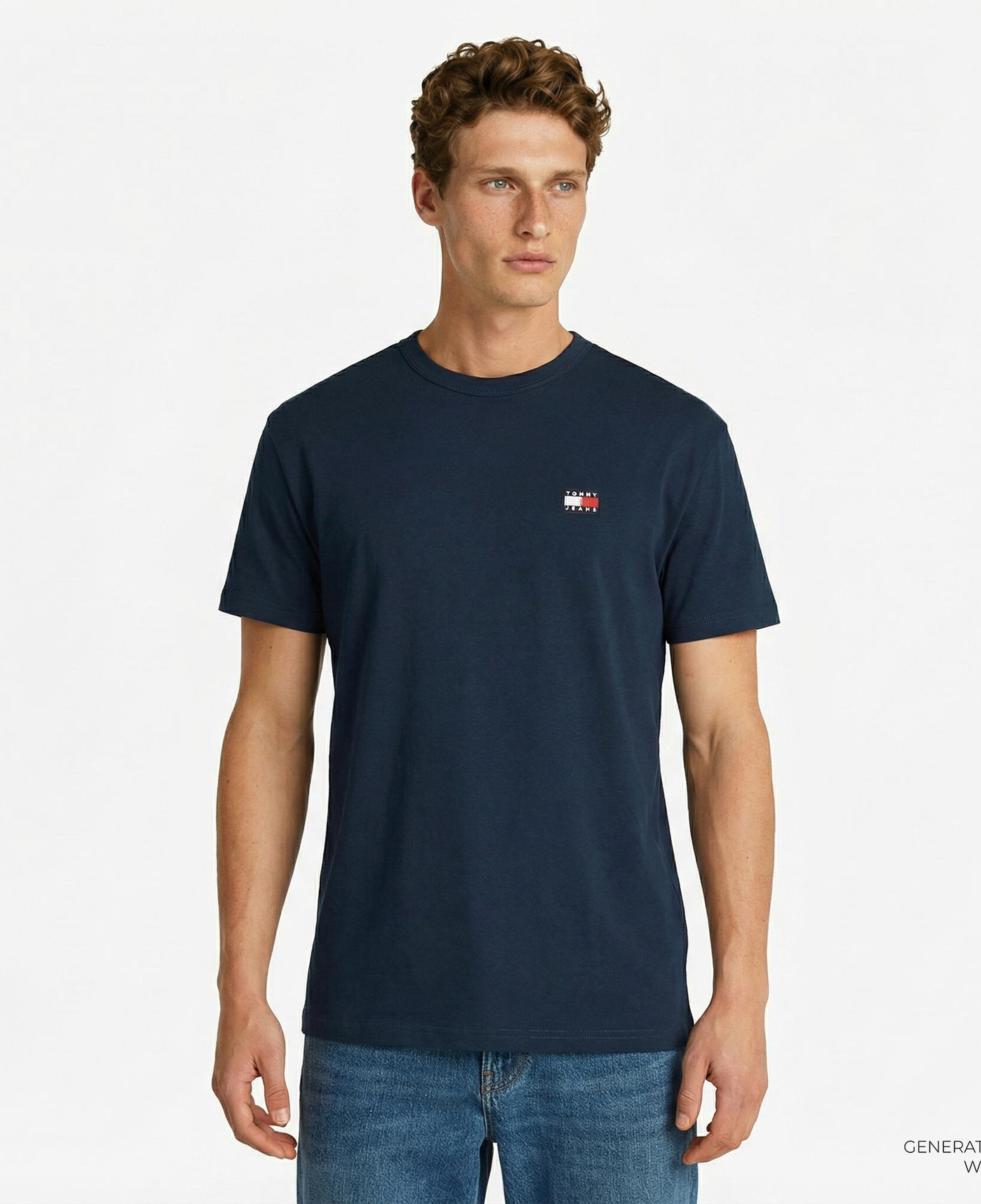 Tommy Hilfiger Badge Erkek Lacivert T-Shirt