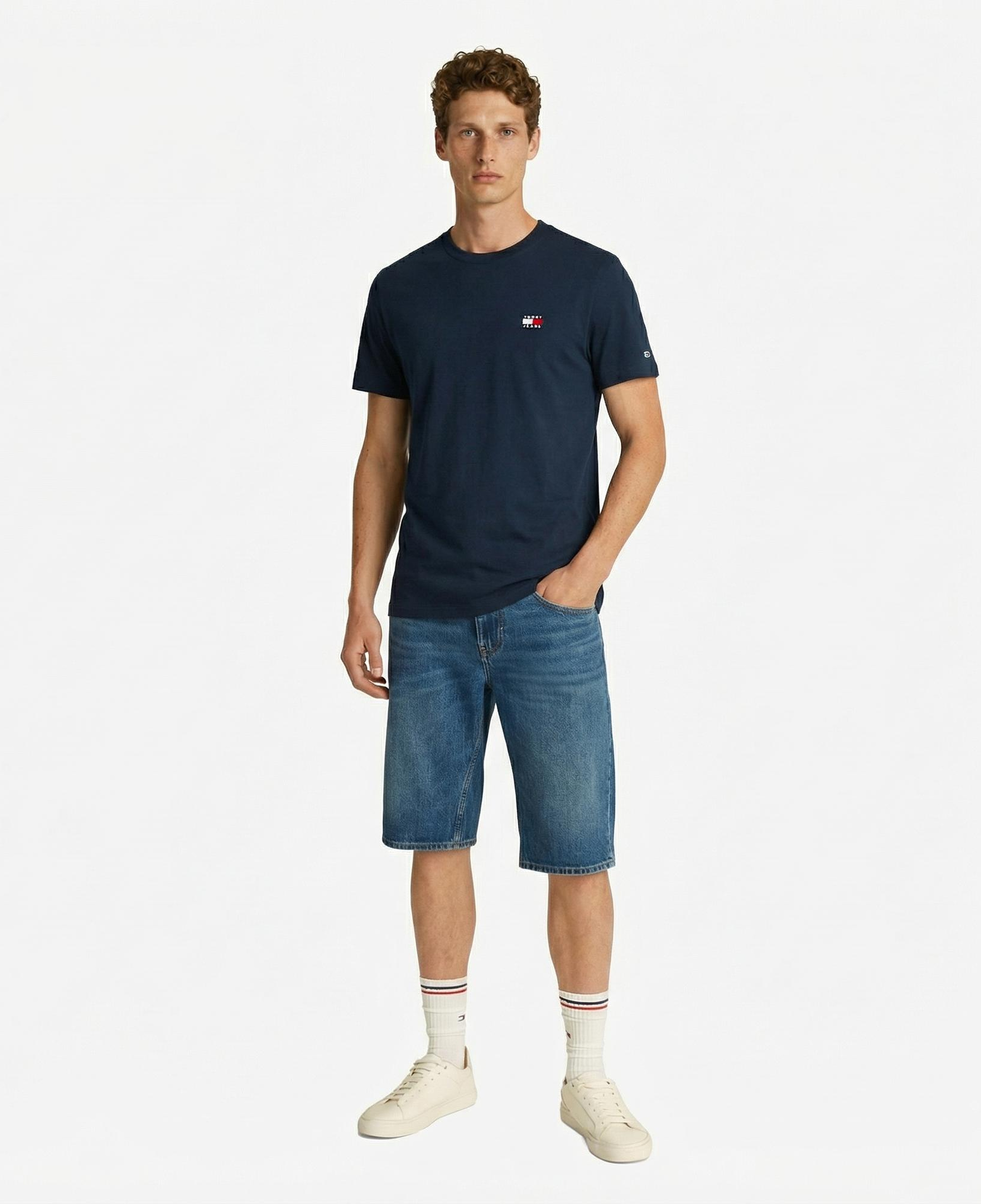 Tommy Hilfiger Badge Erkek Lacivert T-Shirt