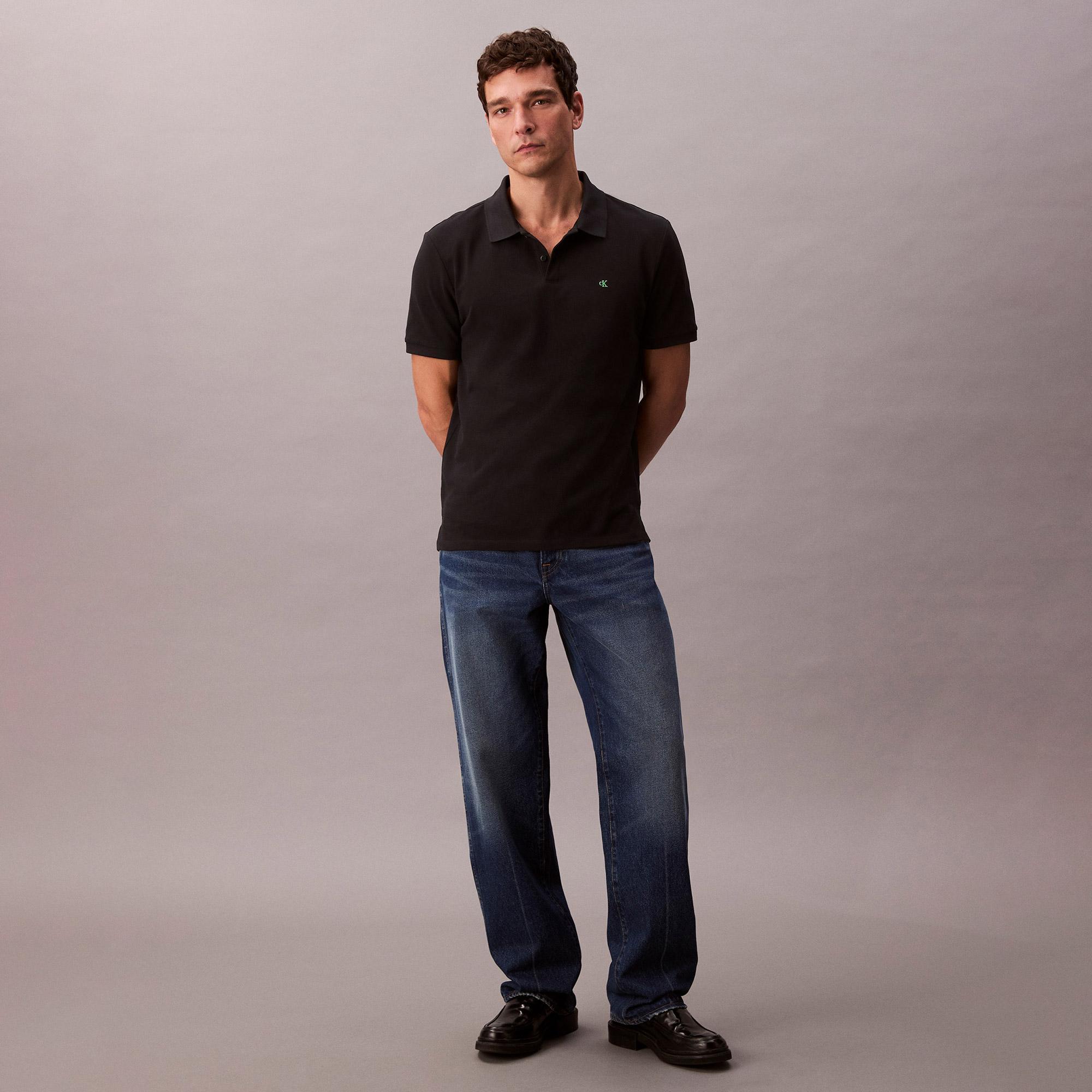 Calvin Klein Casual Pique Classic Erkek Siyah Polo